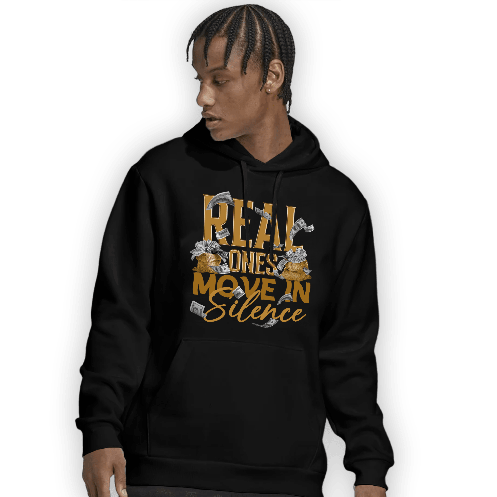Wheat 13s Hoodie Match Move In Silence Money - NastyJamz