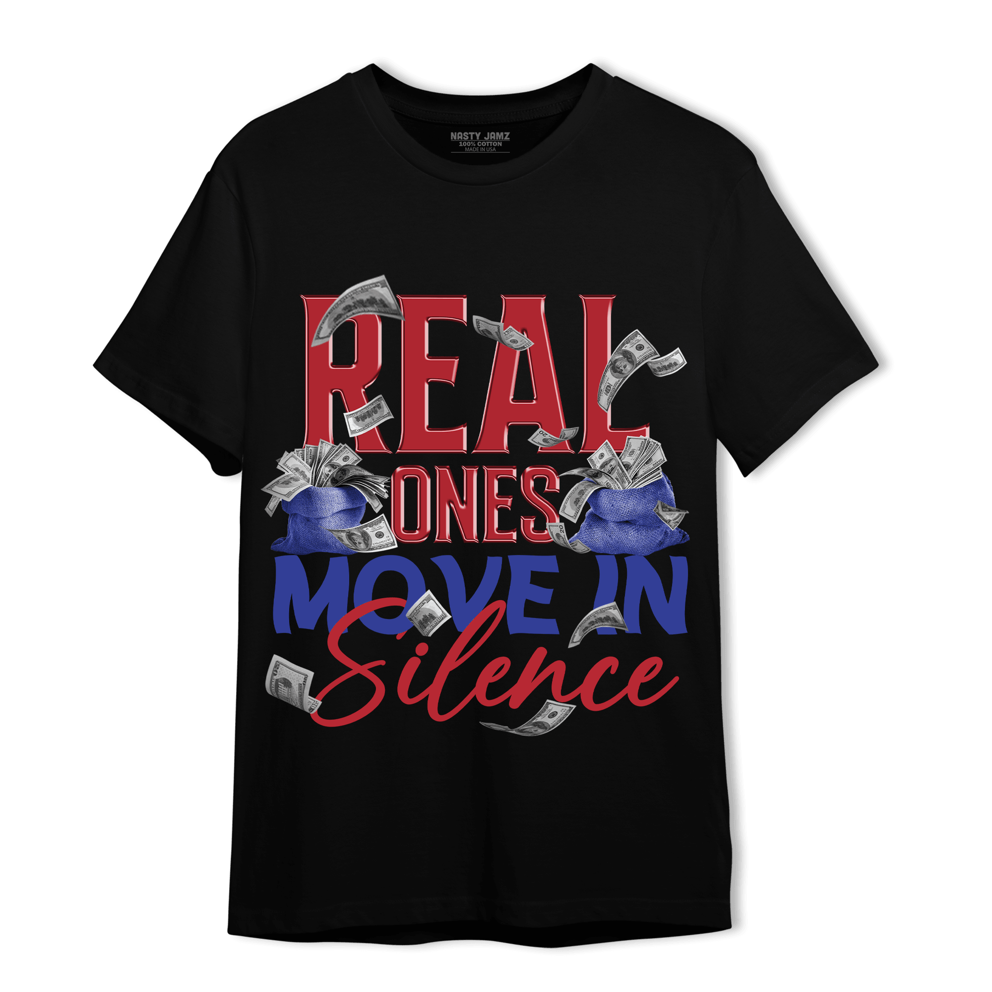Playoffs 8s T Shirt Match Move In Silence Money - NastyJamz
