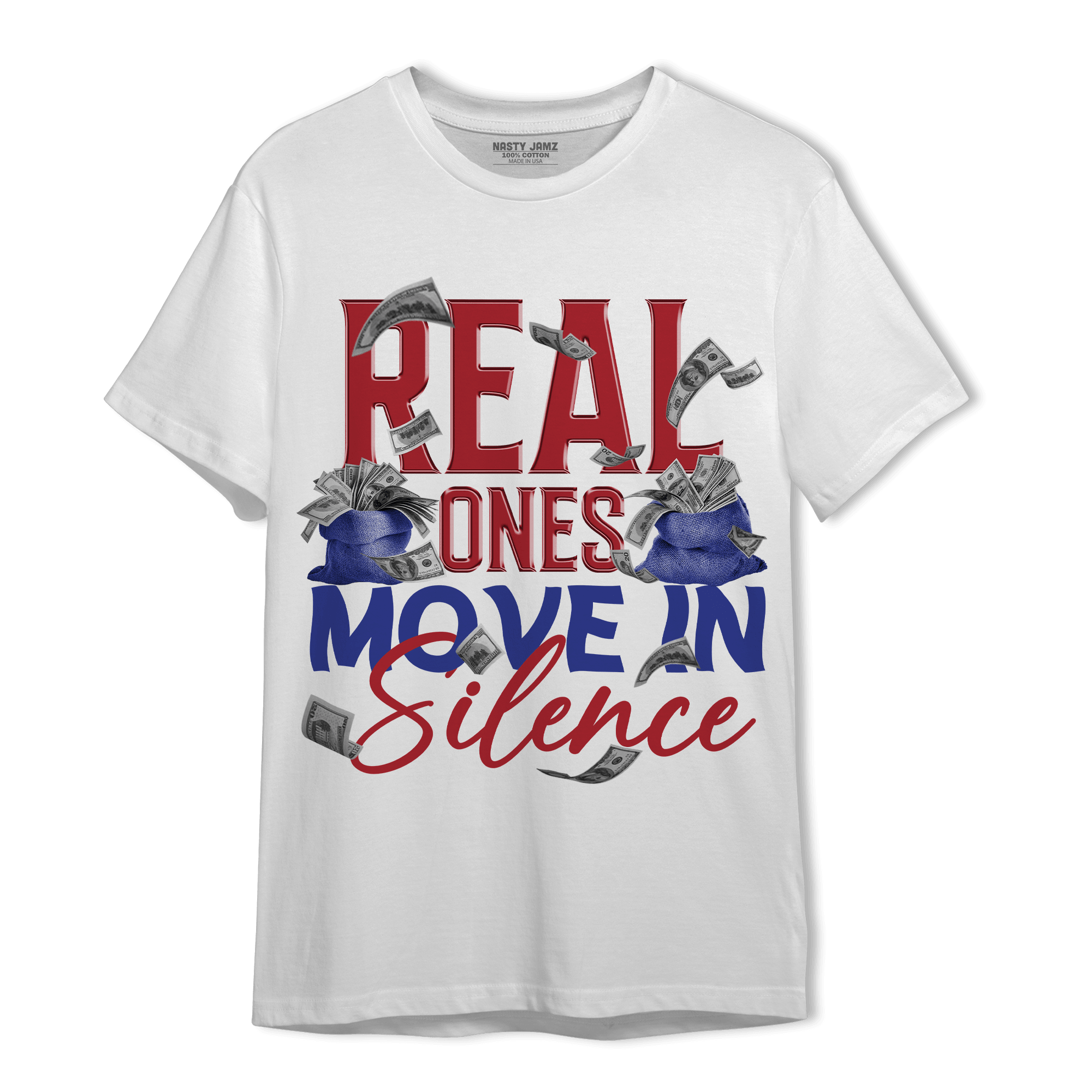 Playoffs 8s T Shirt Match Move In Silence Money - NastyJamz