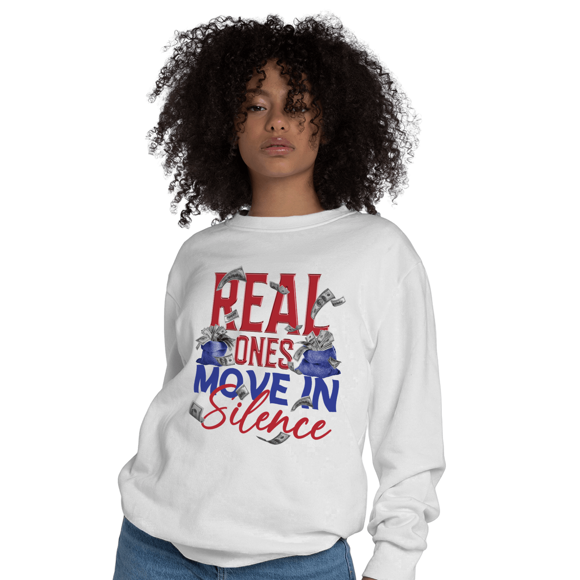 Playoffs 8s Sweatshirt Match Move In Silence Money - NastyJamz