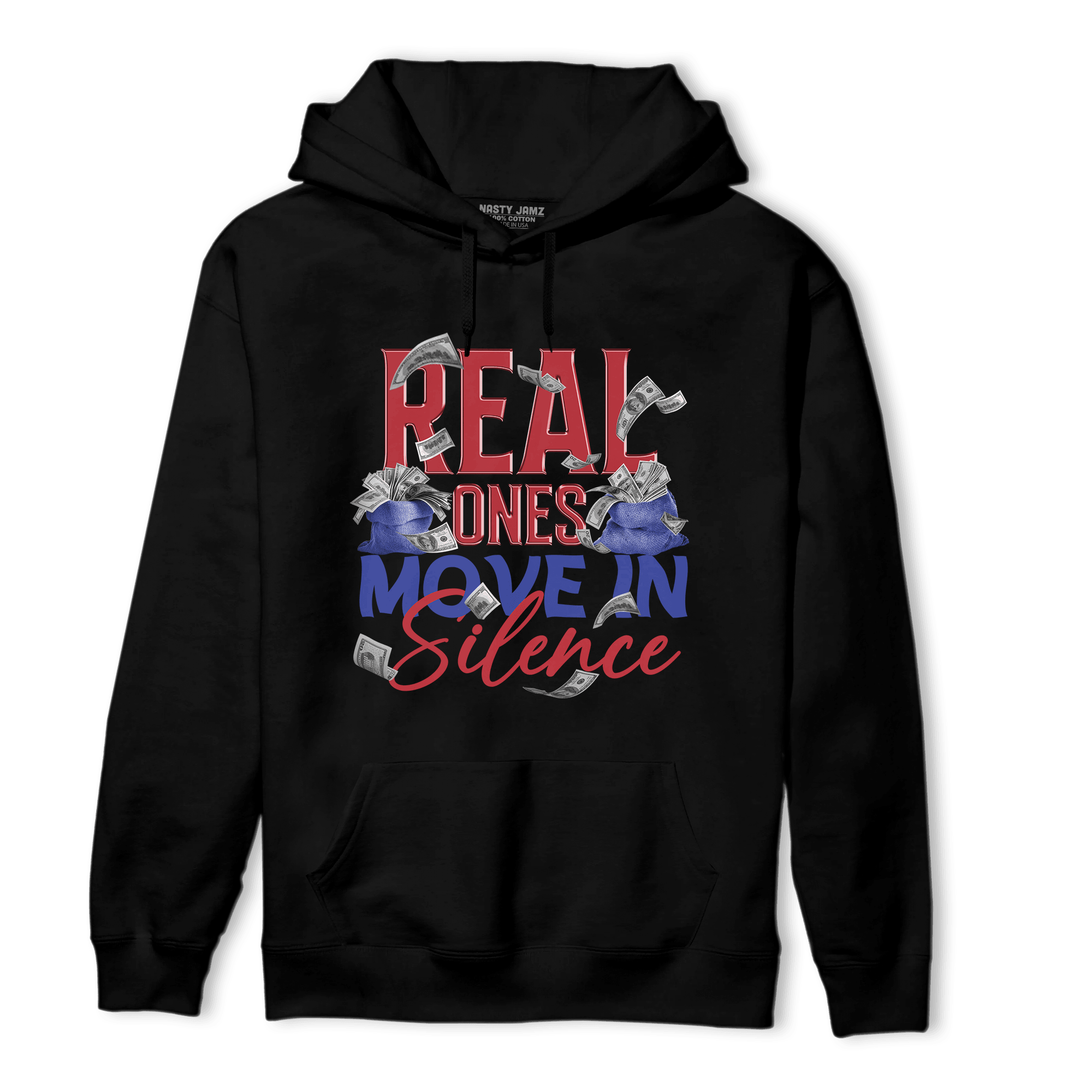 Playoffs 8s Hoodie Match Move In Silence Money - NastyJamz