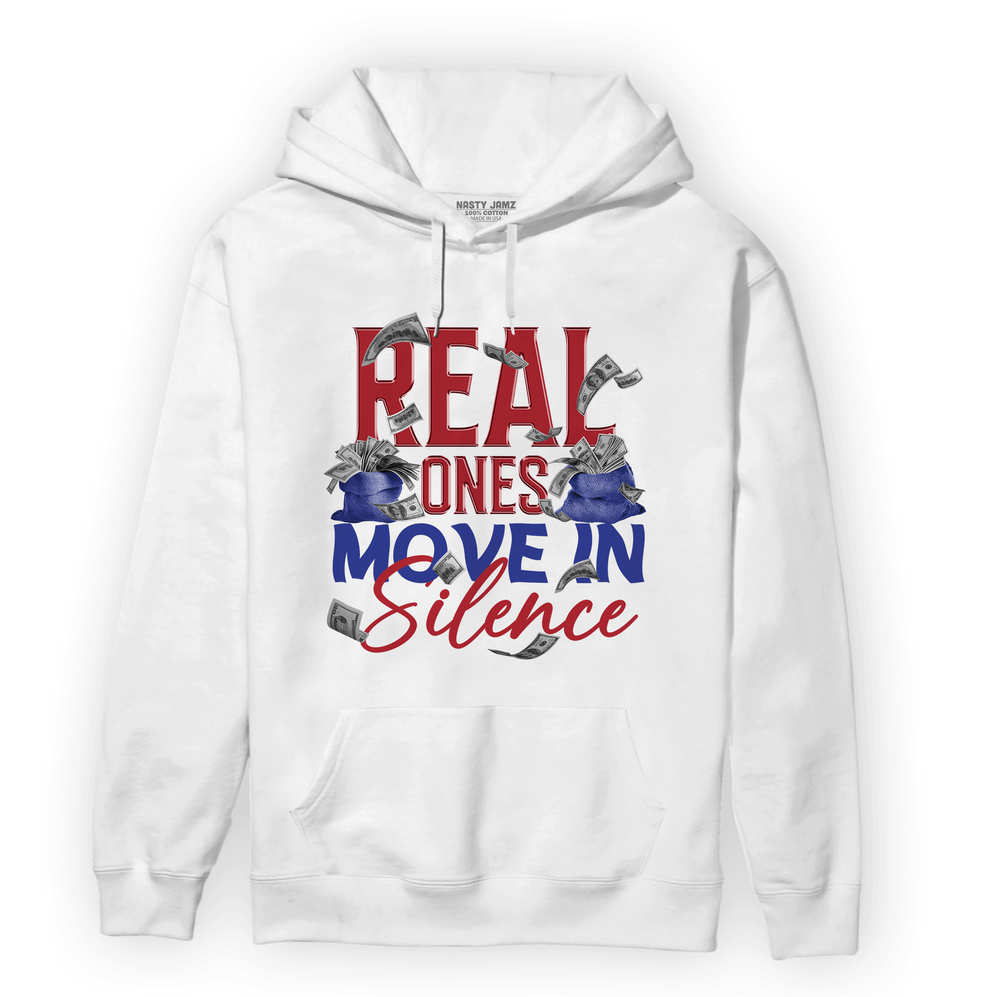 Playoffs 8s Hoodie Match Move In Silence Money - NastyJamz