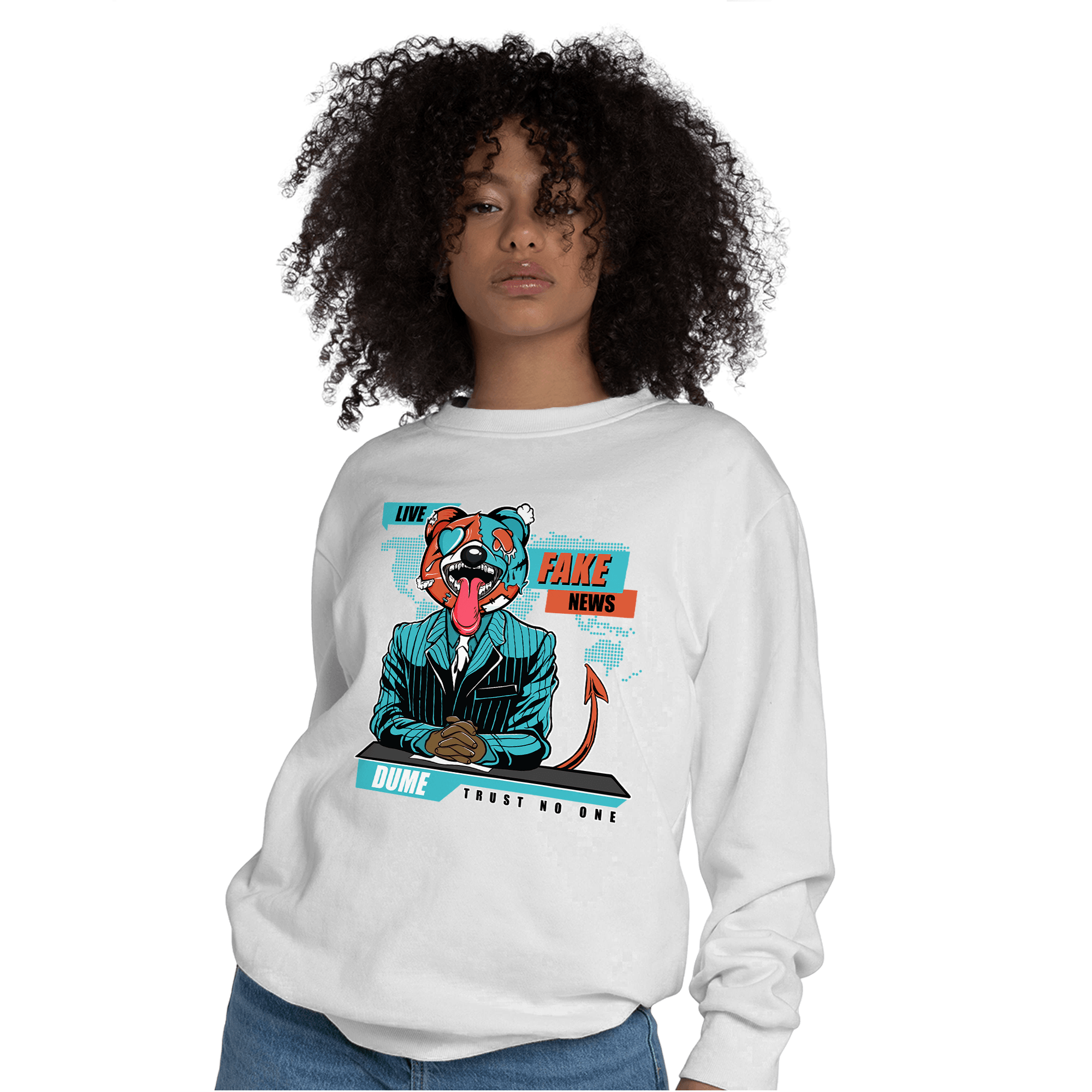 Dunk Low Dolphins Sweatshirt Match News Presenter BER - NastyJamz