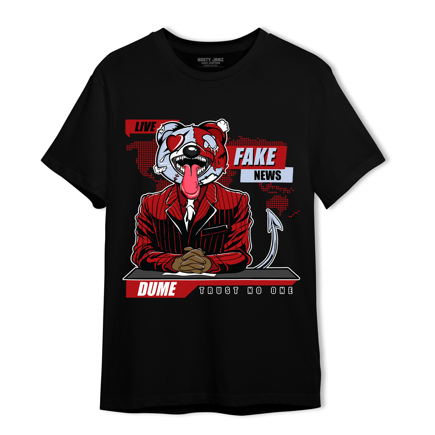 Cherry 11s T Shirt Match News Presenter BER - NastyJamz