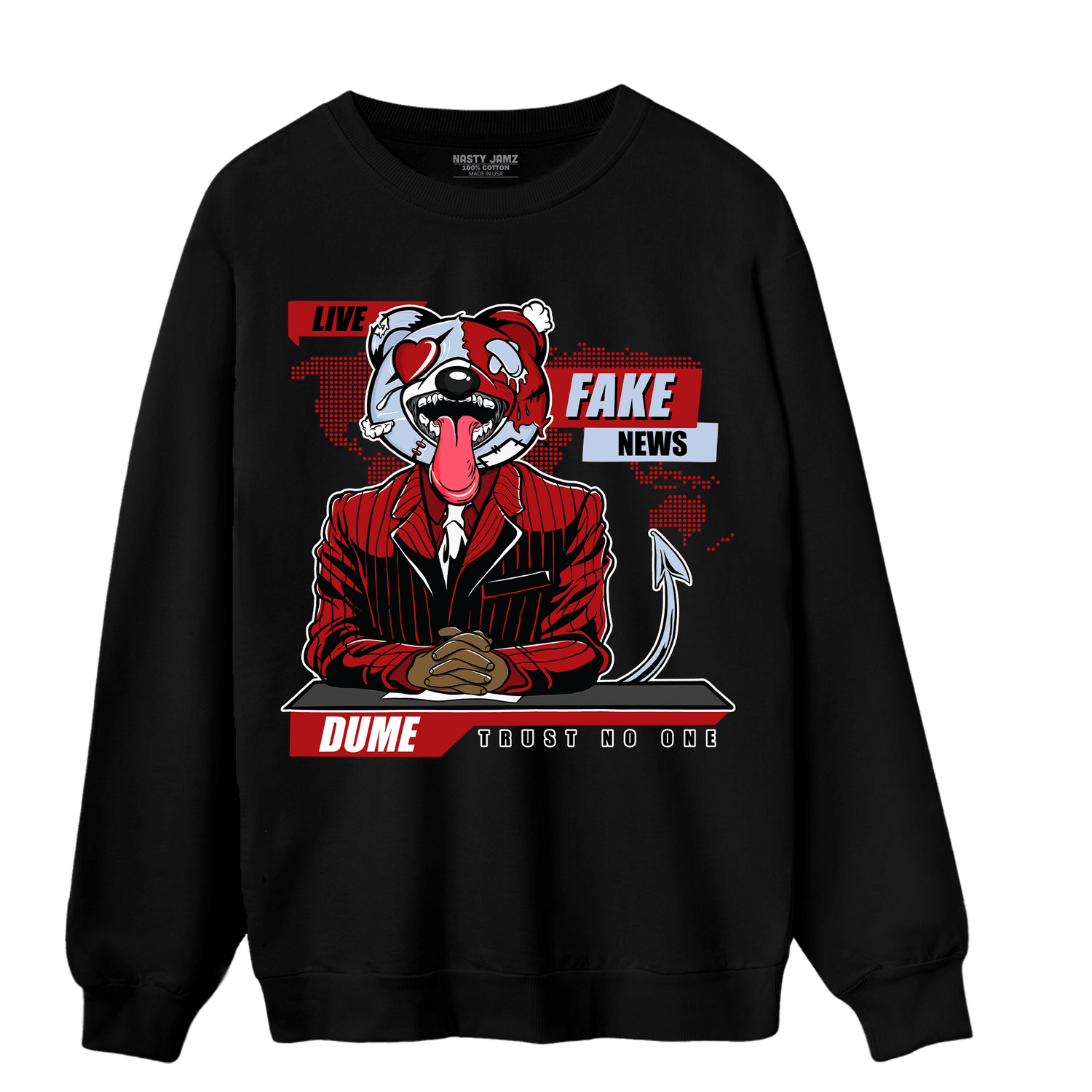 Cherry 11s Sweatshirt Match News Presenter BER - NastyJamz