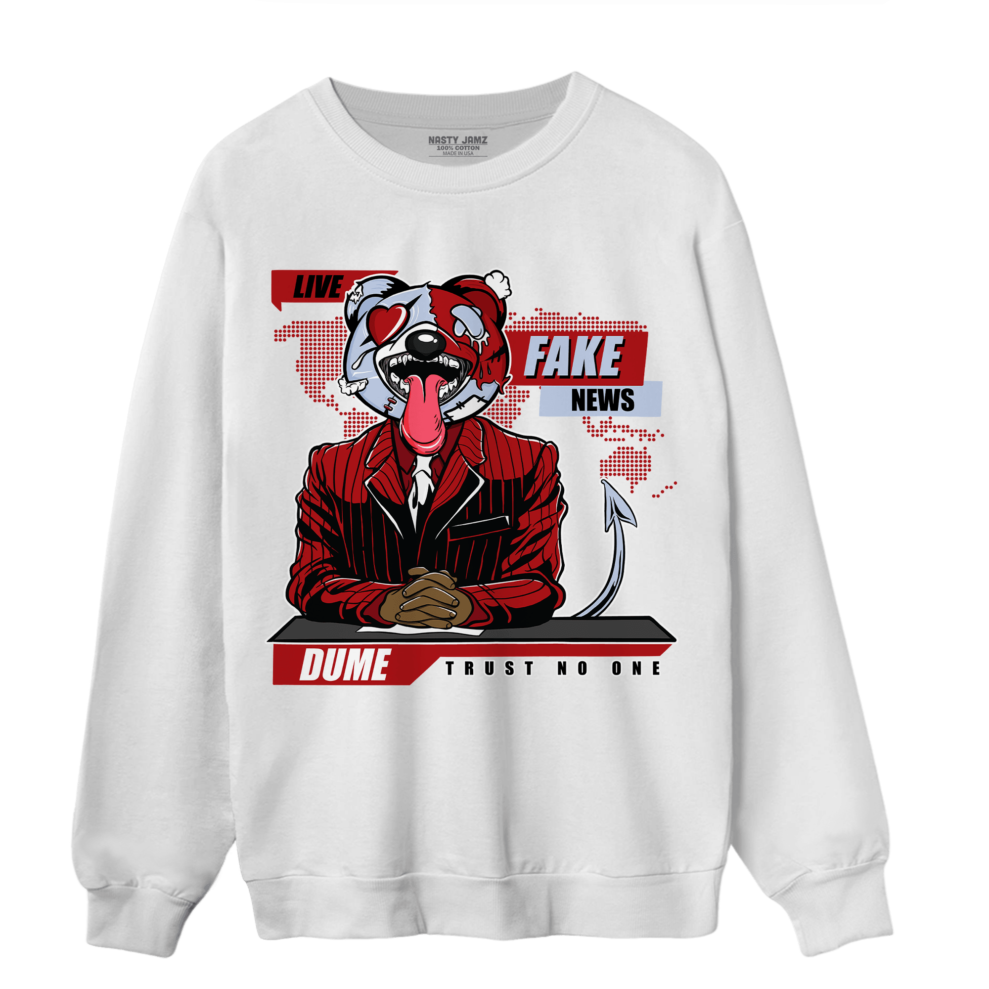 Cherry 11s Sweatshirt Match News Presenter BER - NastyJamz