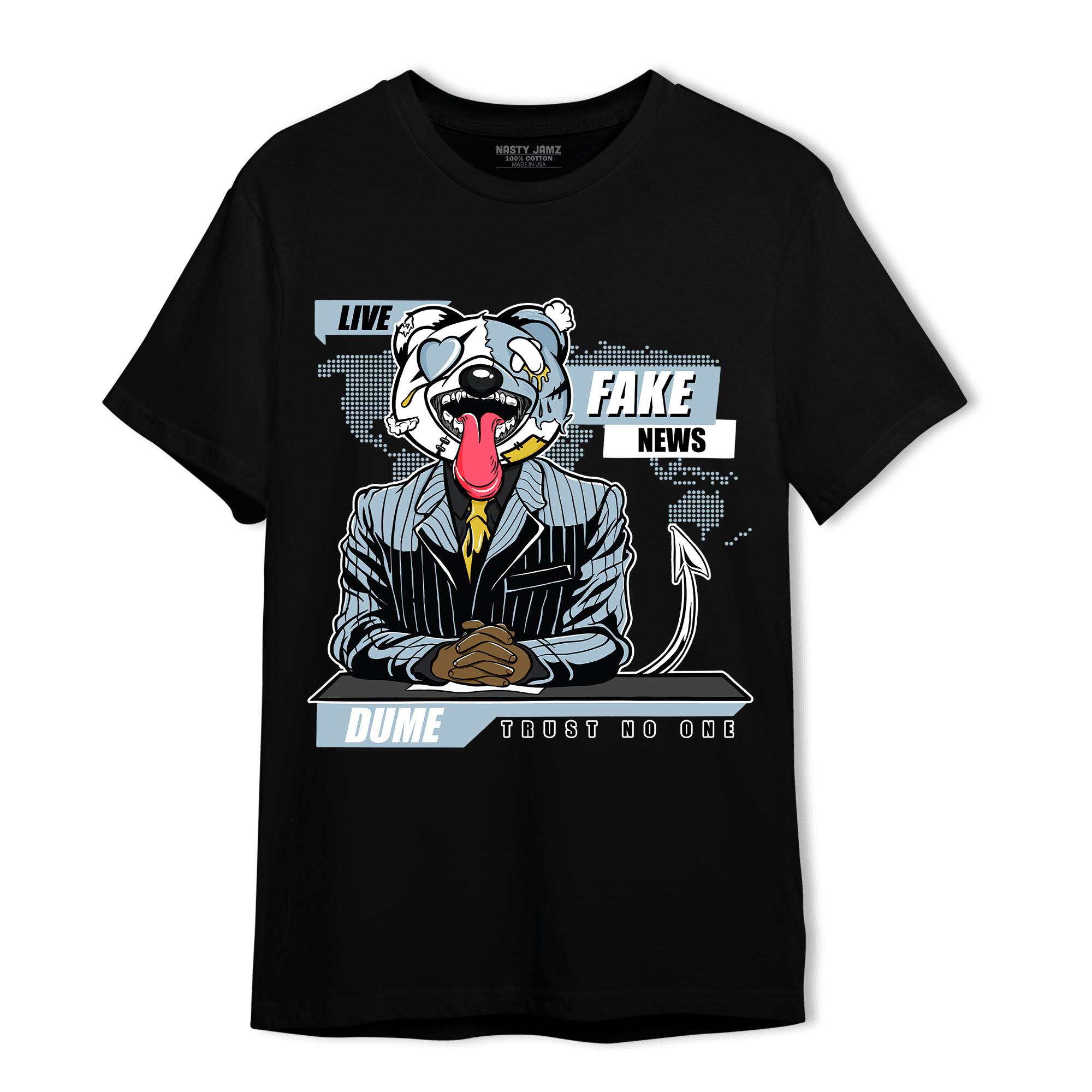 Blue Grey 13s T Shirt Match News Presenter BER - NastyJamz