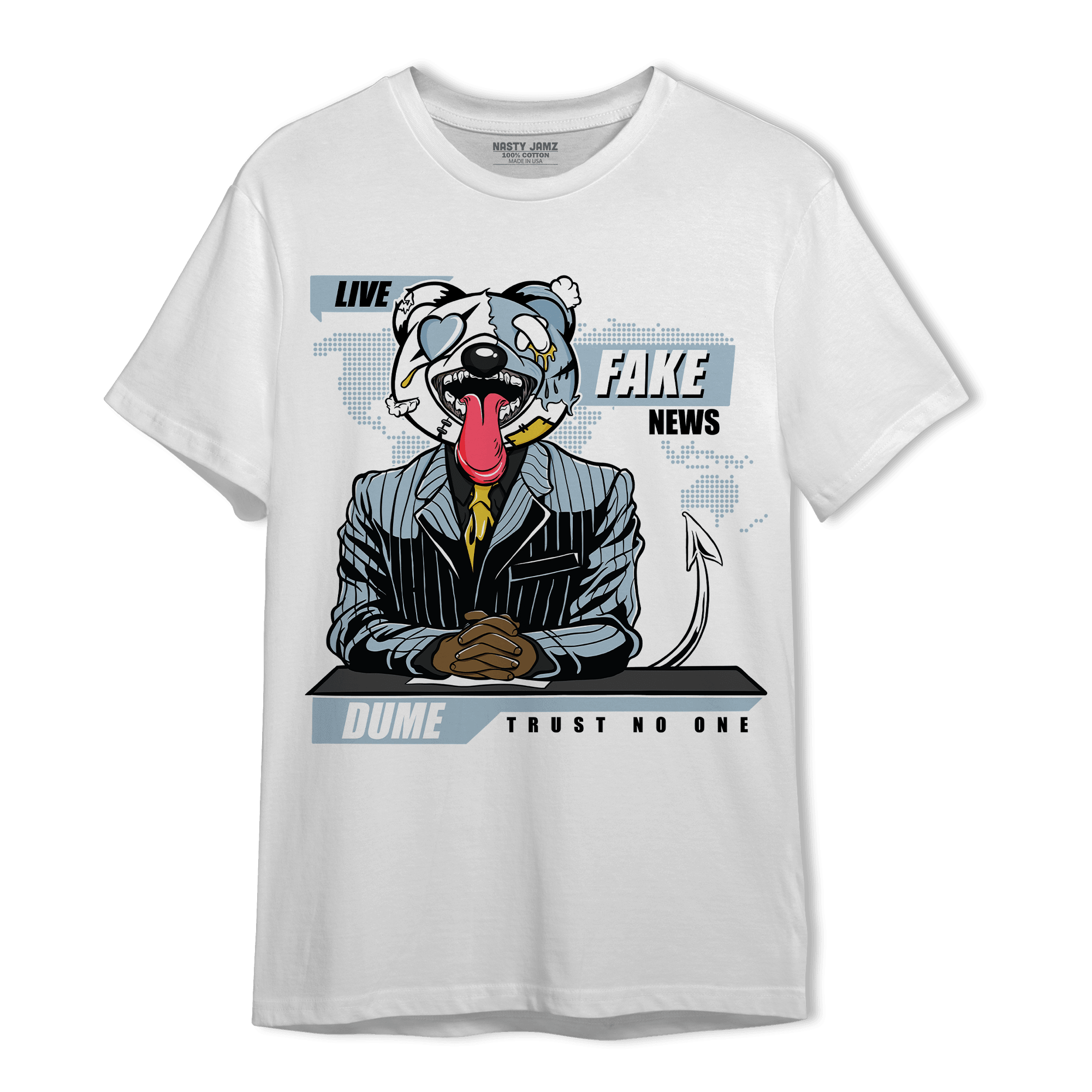 Blue Grey 13s T Shirt Match News Presenter BER - NastyJamz