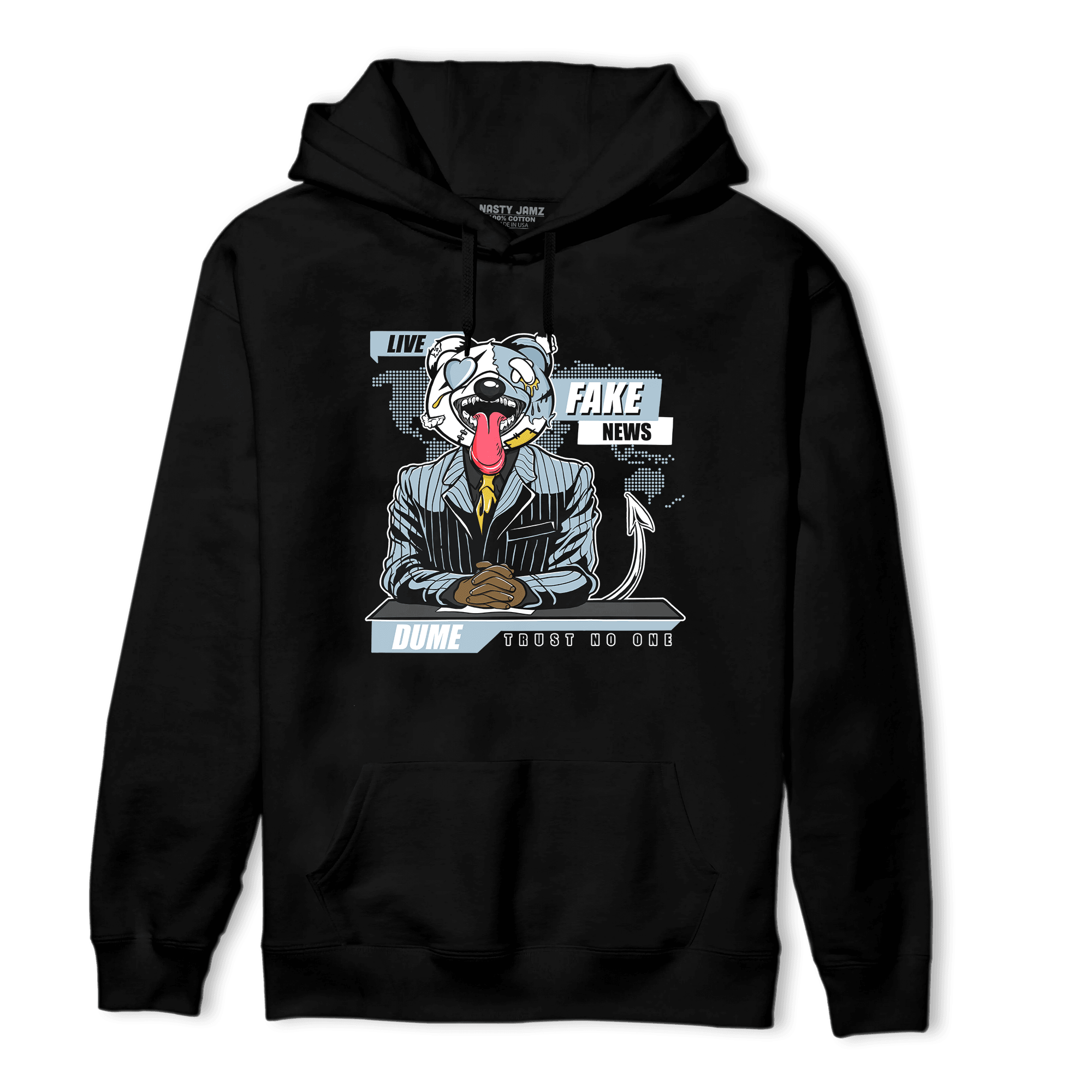 Blue Grey 13s Hoodie Match News Presenter BER - NastyJamz