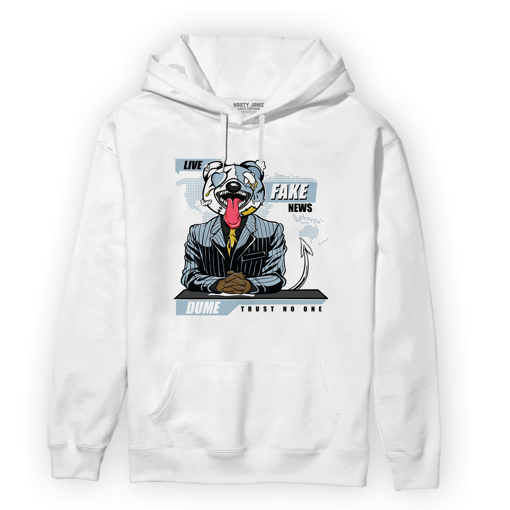 Blue Grey 13s Hoodie Match News Presenter BER - NastyJamz