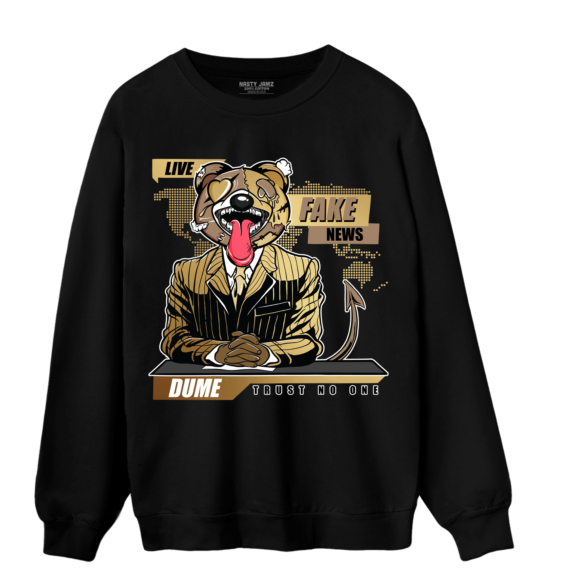 High OG Metallic Gold 1s Sweatshirt Match News Presenter BER - NastyJamz