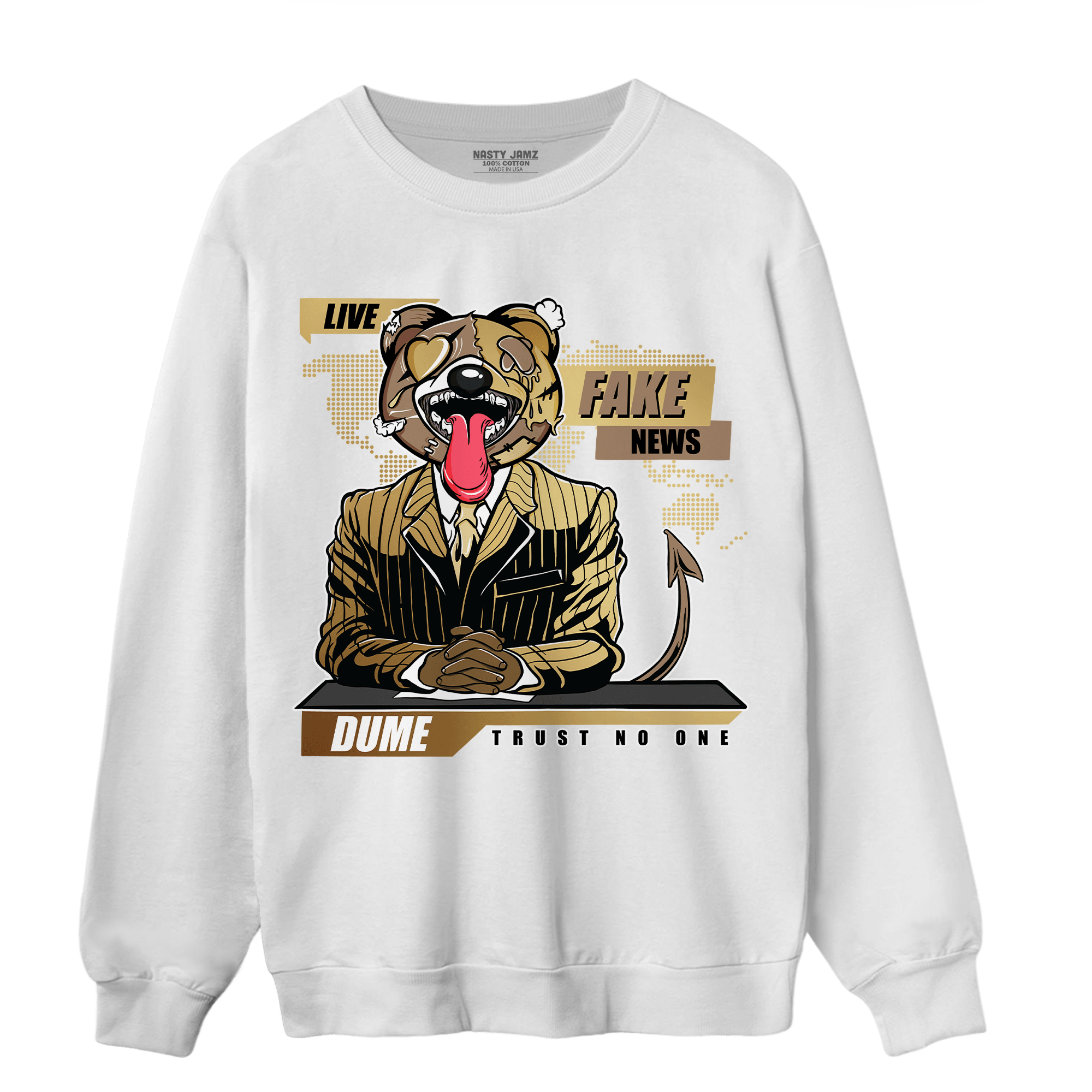 High OG Metallic Gold 1s Sweatshirt Match News Presenter BER - NastyJamz