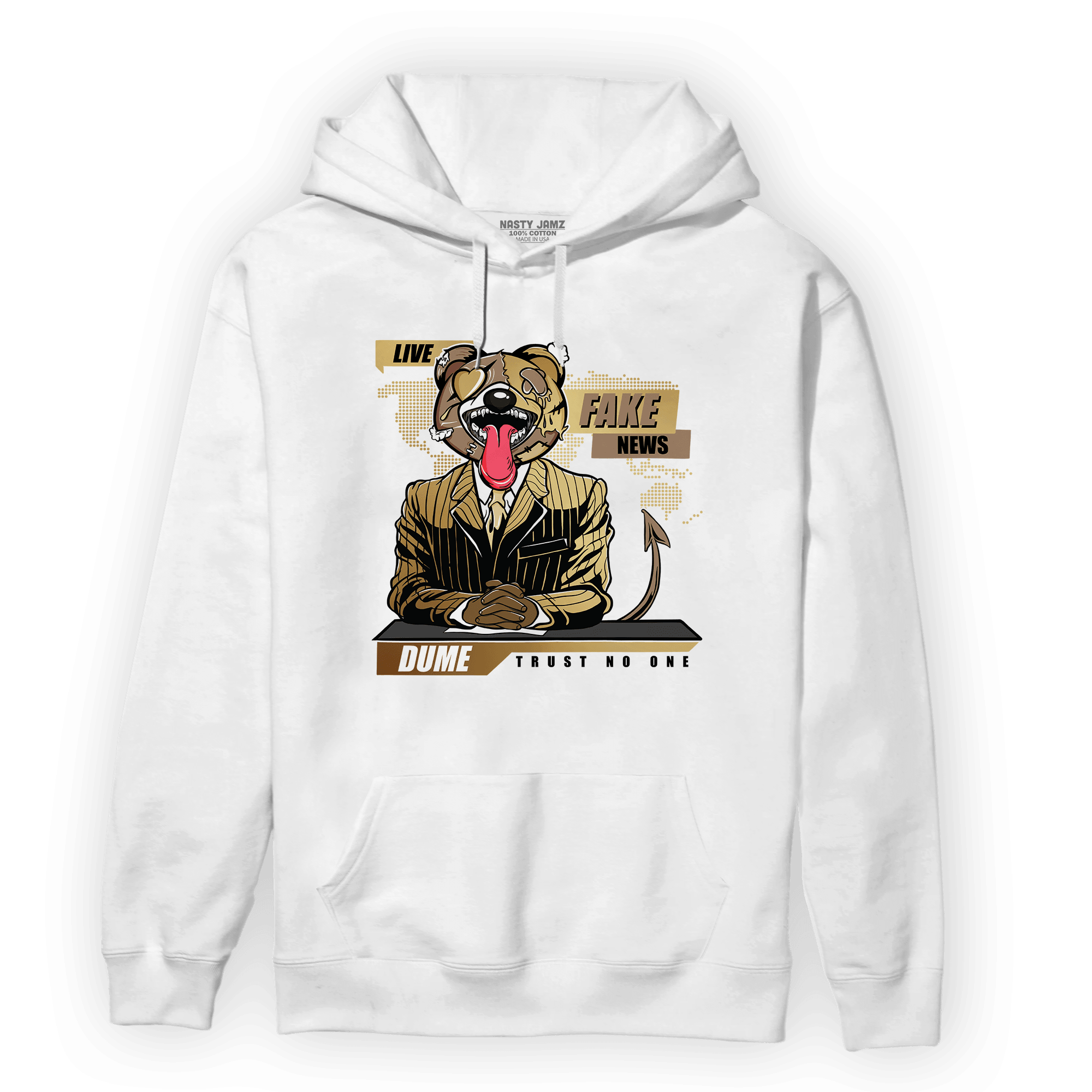 High OG Metallic Gold 1s Hoodie Match News Presenter BER - NastyJamz