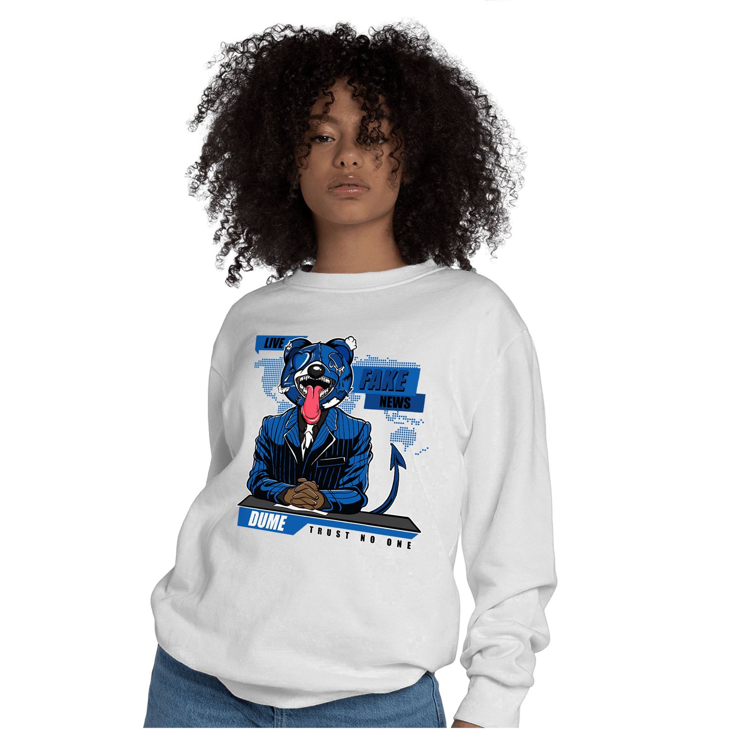 Royal Reimagined 1s Sweatshirt Match News Presenter BER - NastyJamz