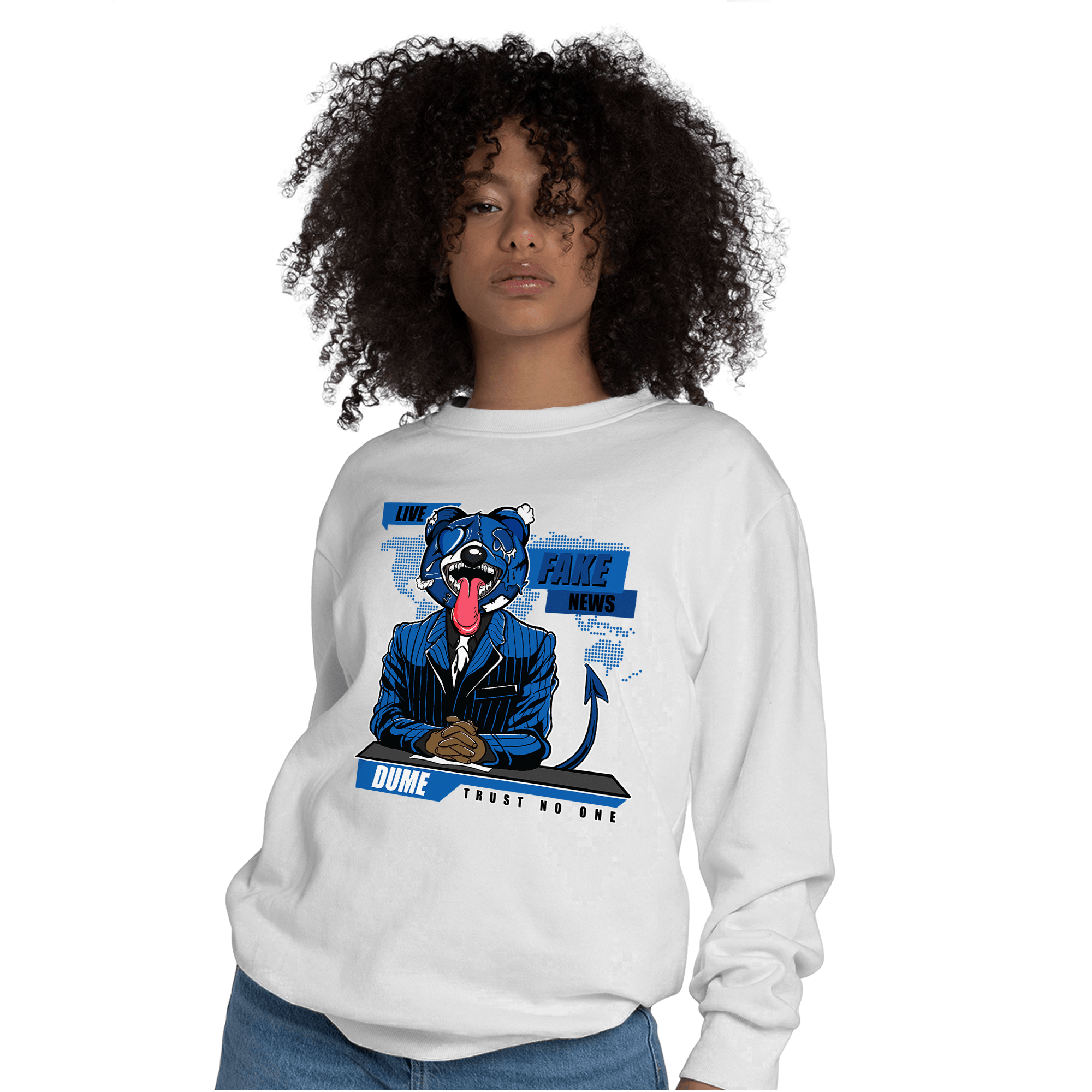 Royal Reimagined 1s Sweatshirt Match News Presenter BER - NastyJamz