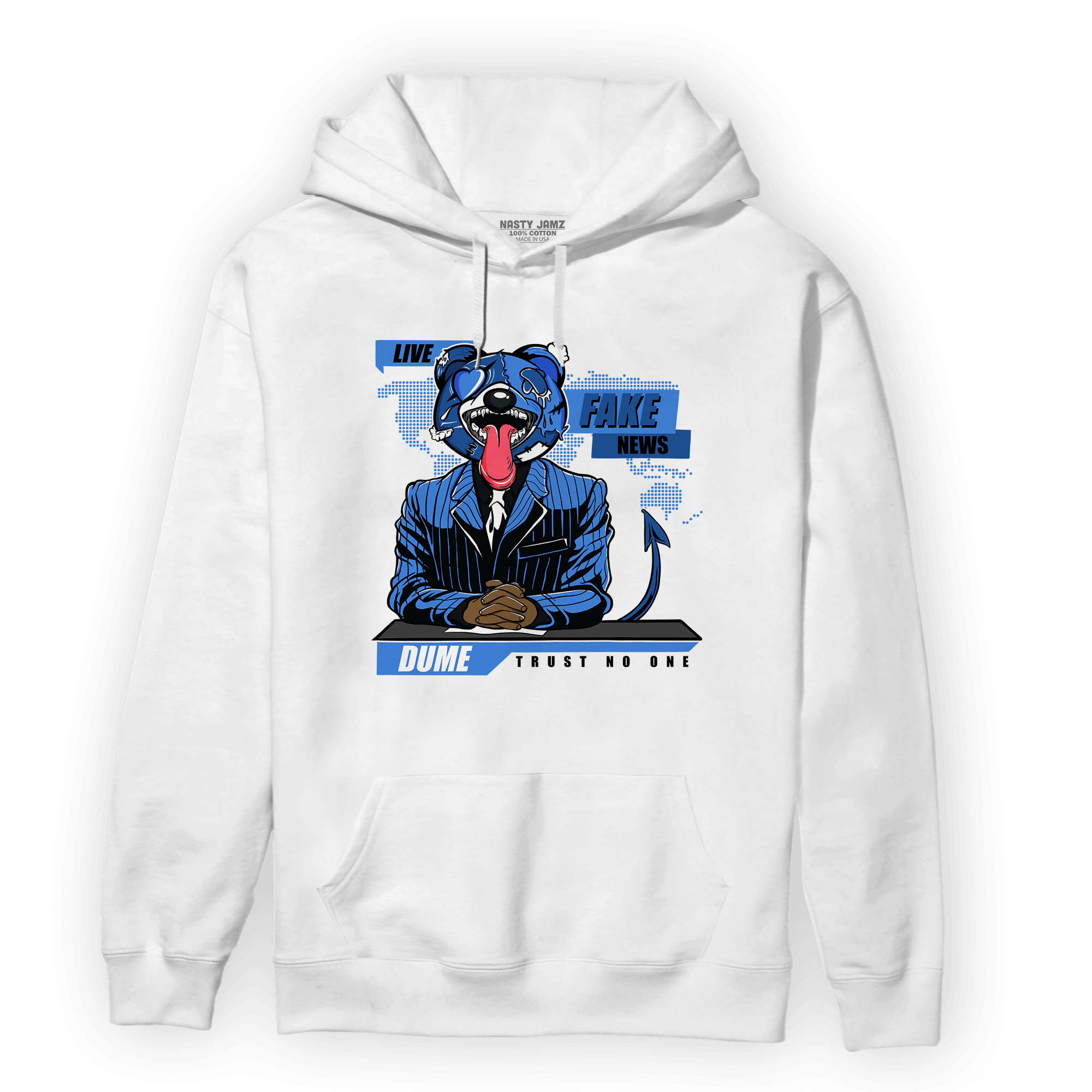 University Blue Toe 1s Hoodie Match News Presenter BER - NastyJamz