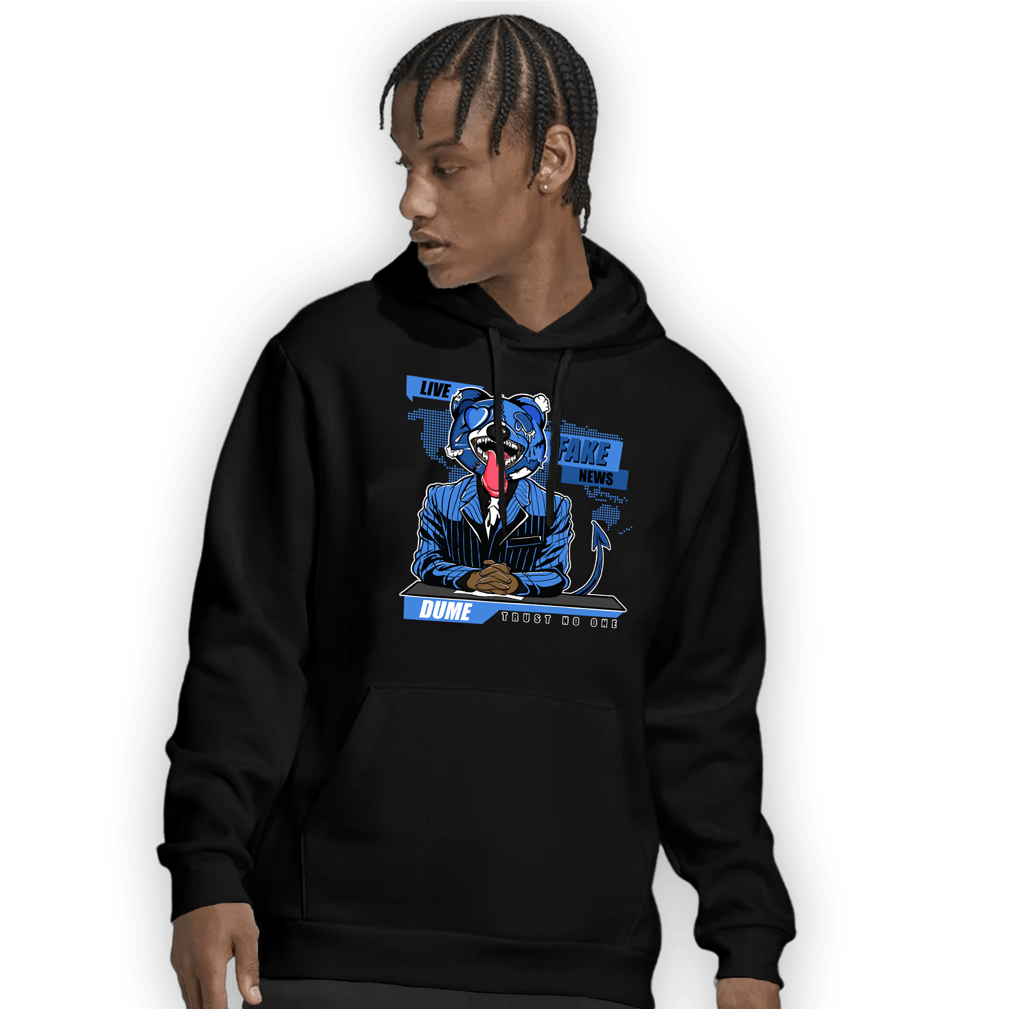 University Blue Toe 1s Hoodie Match News Presenter BER - NastyJamz