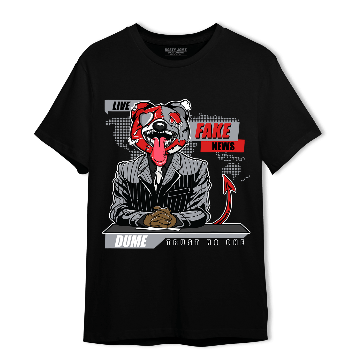 Bred Reimagined 4s T Shirt Match News Presenter BER - NastyJamz