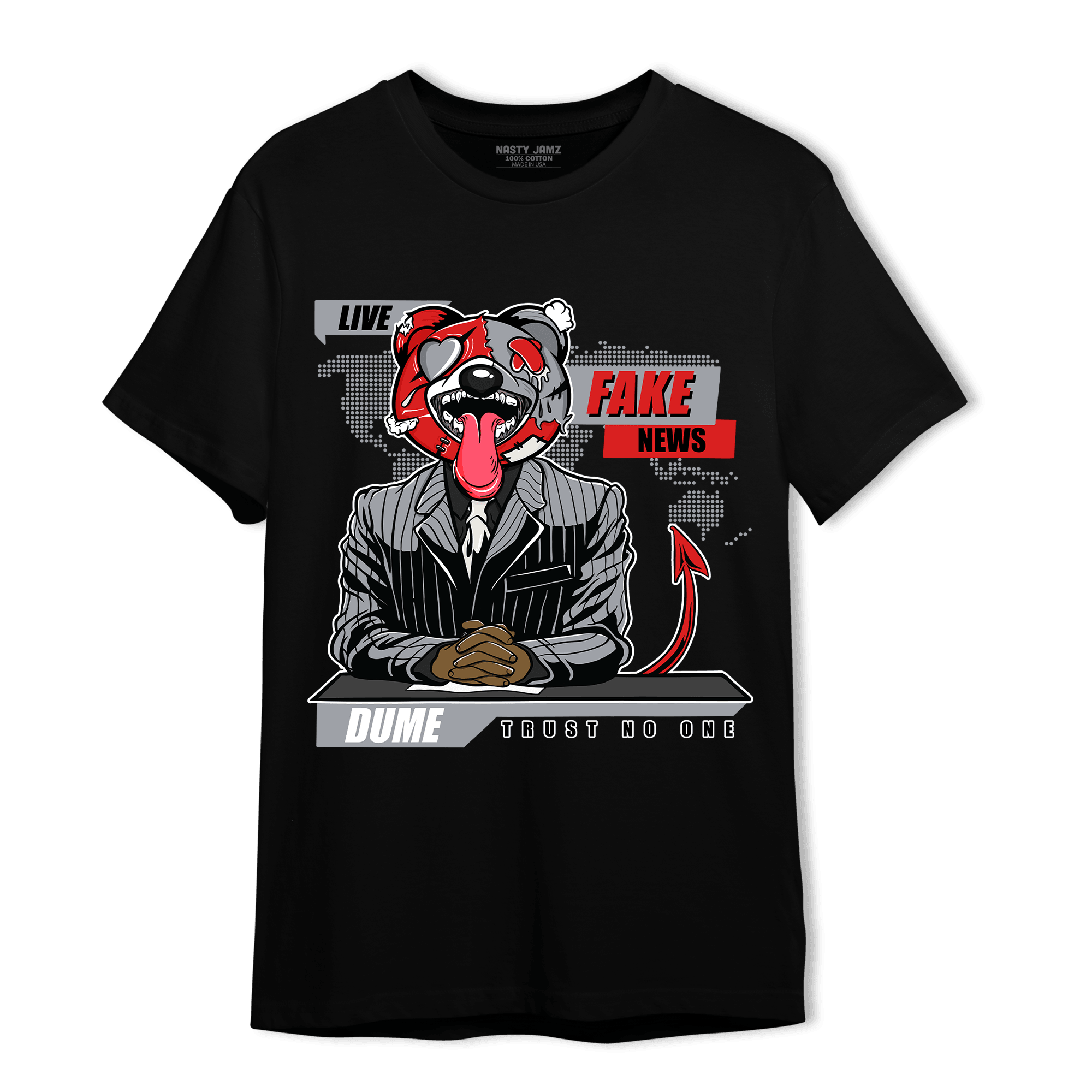Bred Reimagined 4s T Shirt Match News Presenter BER - NastyJamz