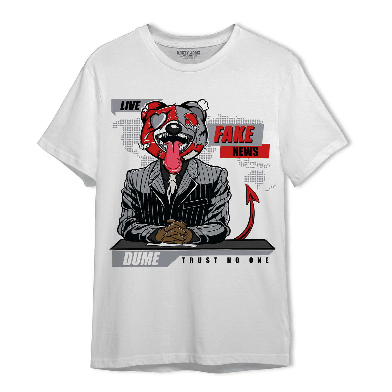 Bred Reimagined 4s T Shirt Match News Presenter BER - NastyJamz