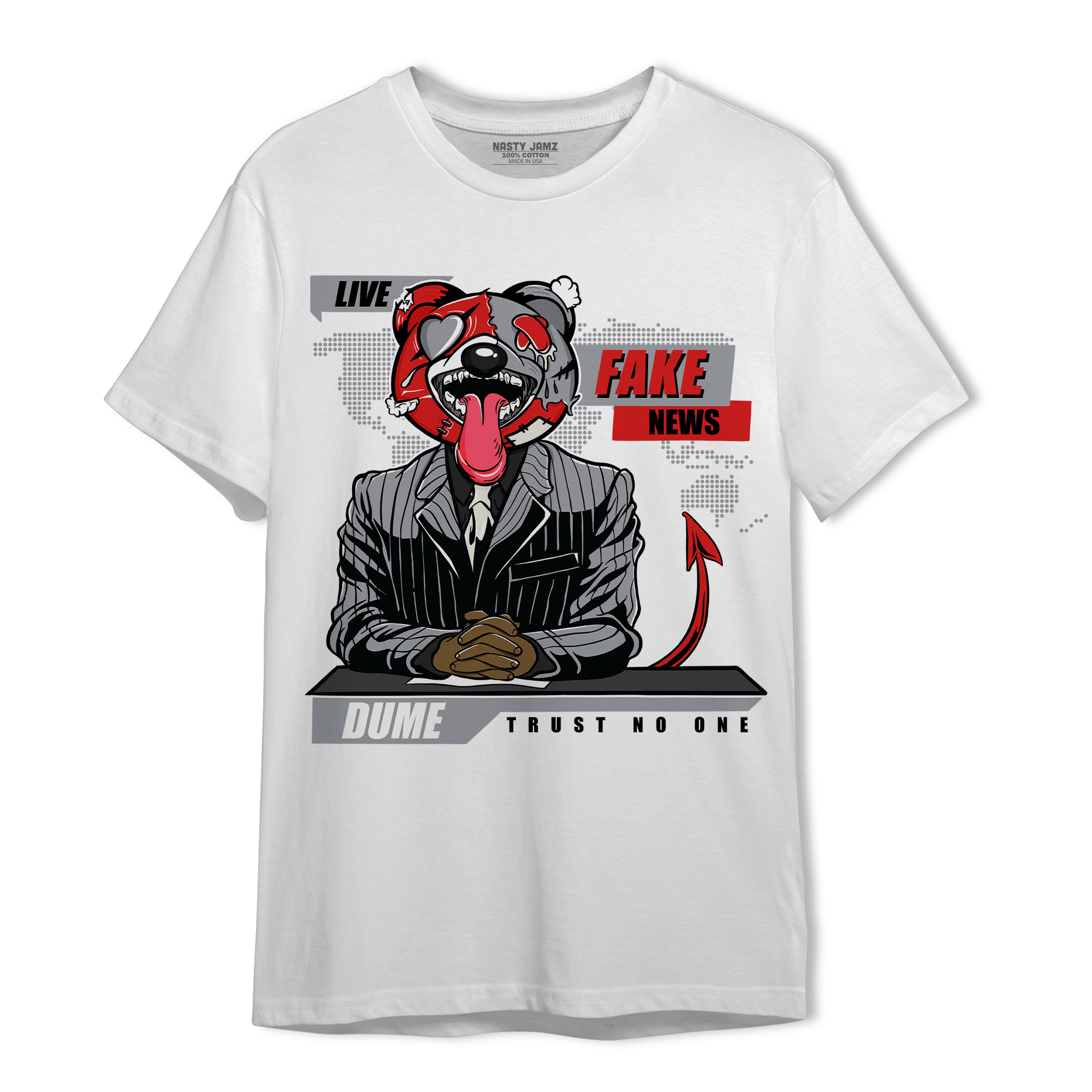 Bred Reimagined 4s T Shirt Match News Presenter BER - NastyJamz