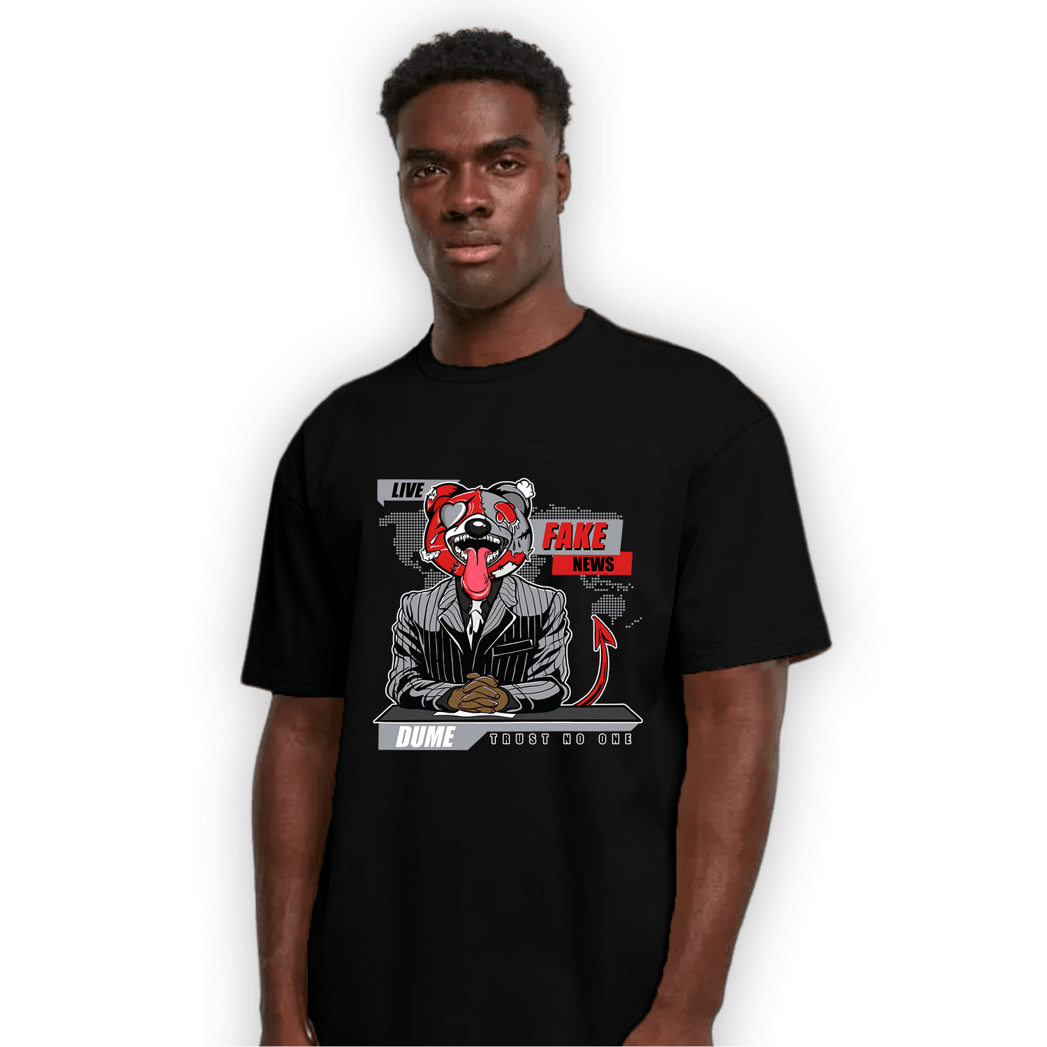 Bred Reimagined 4s T Shirt Match News Presenter BER - NastyJamz