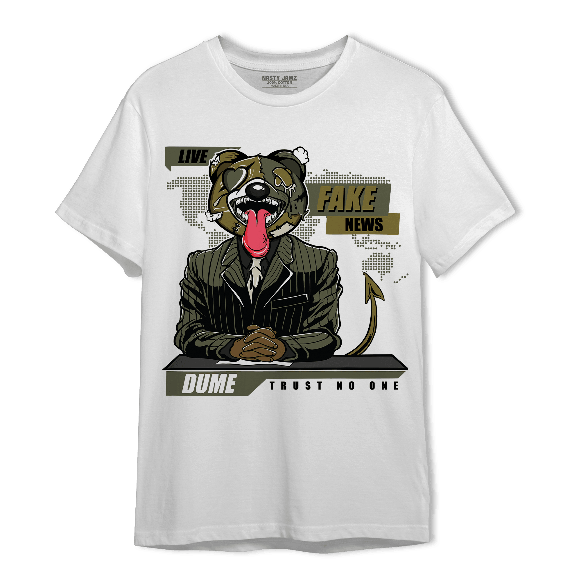 SE Craft Medium Olive 4s T Shirt Match News Presenter BER - NastyJamz