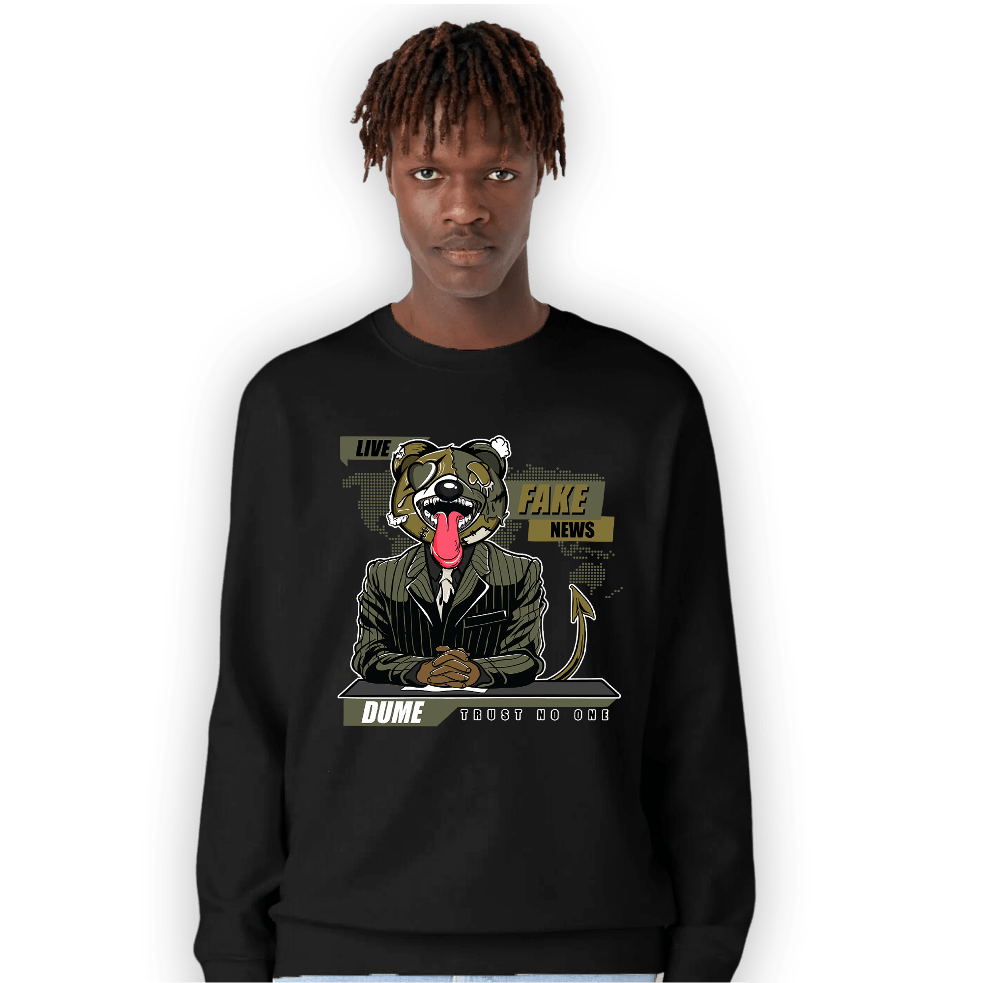SE Craft Medium Olive 4s Sweatshirt Match News Presenter BER - NastyJamz