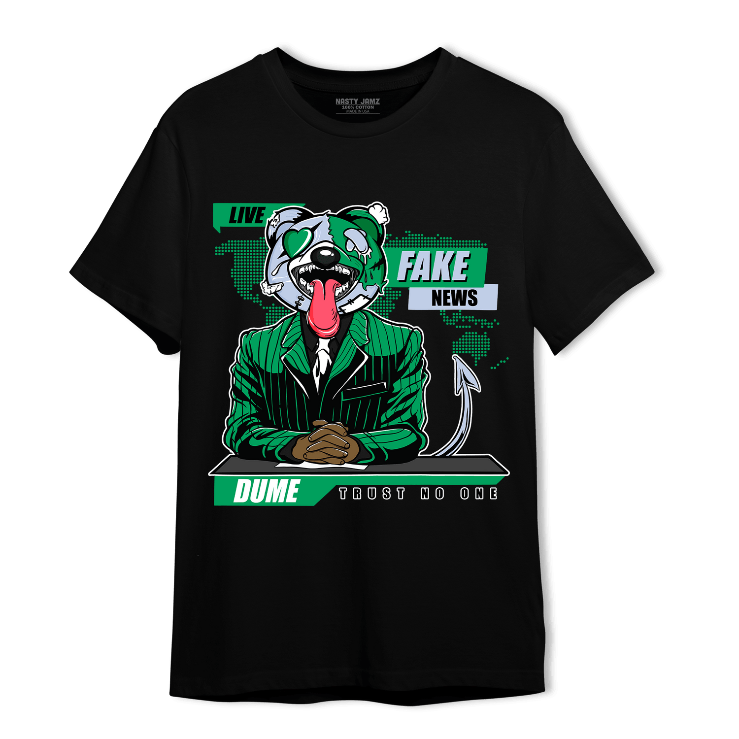 Lucky Green 5s T Shirt Match News Presenter BER - NastyJamz