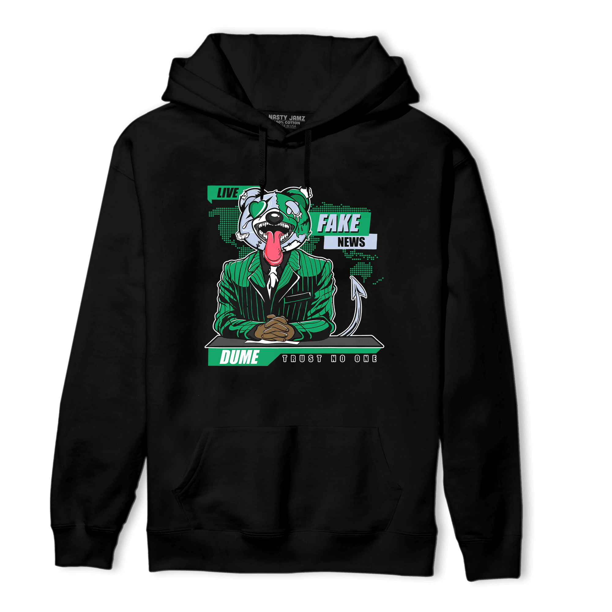 Lucky Green 5s Hoodie Match News Presenter BER - NastyJamz