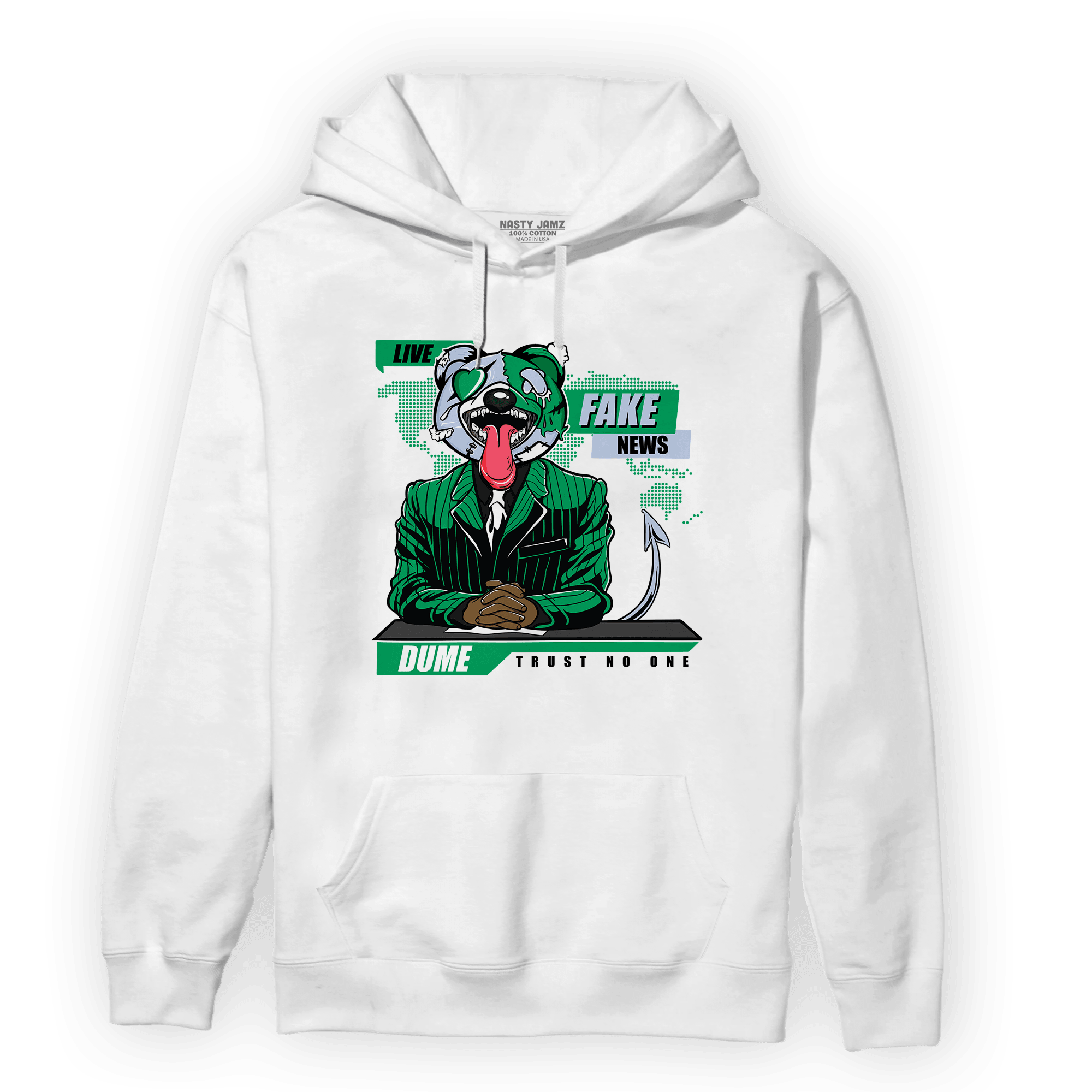 Lucky Green 5s Hoodie Match News Presenter BER - NastyJamz