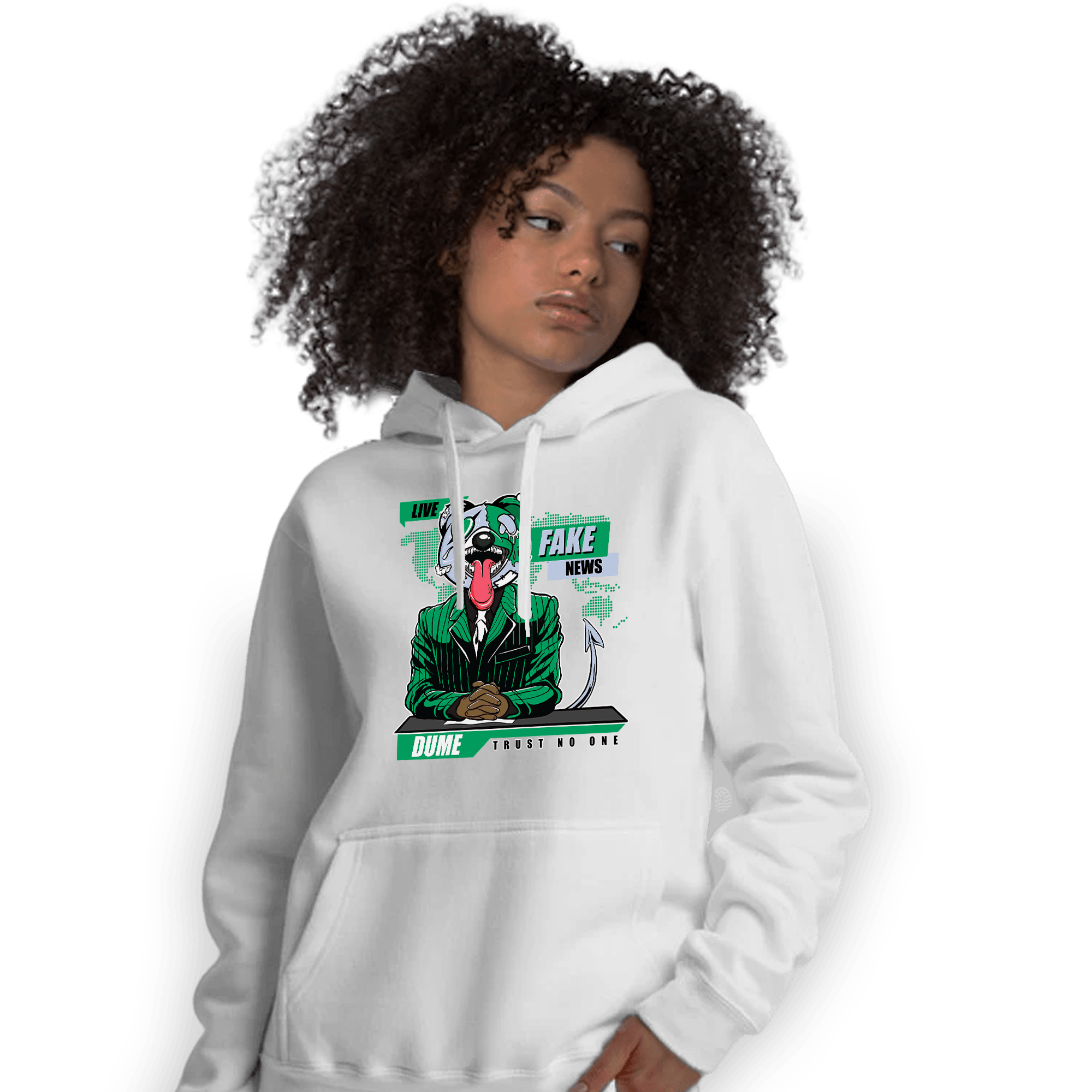 Lucky Green 5s Hoodie Match News Presenter BER - NastyJamz