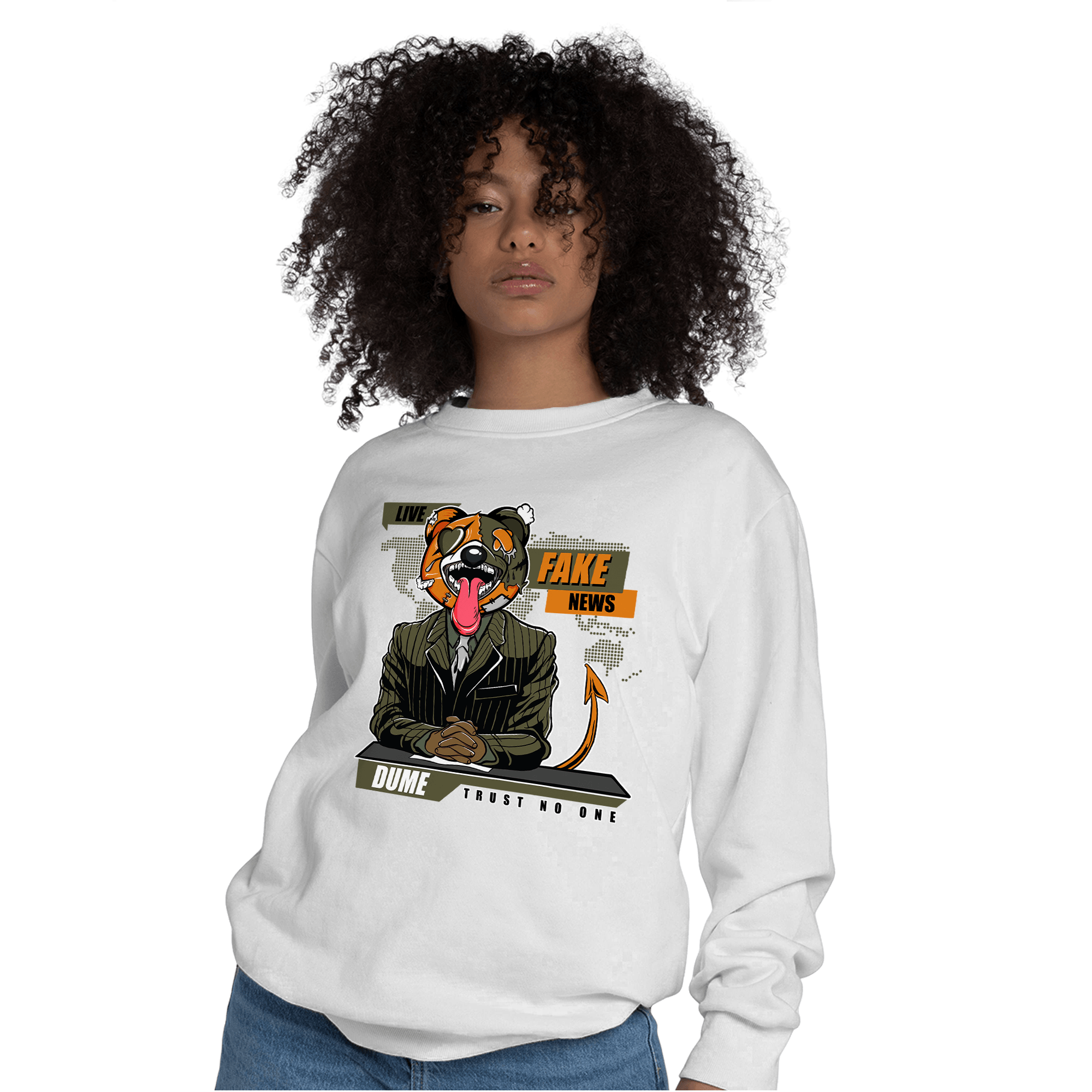 Olive 5s Sweatshirt Match News Presenter BER - NastyJamz