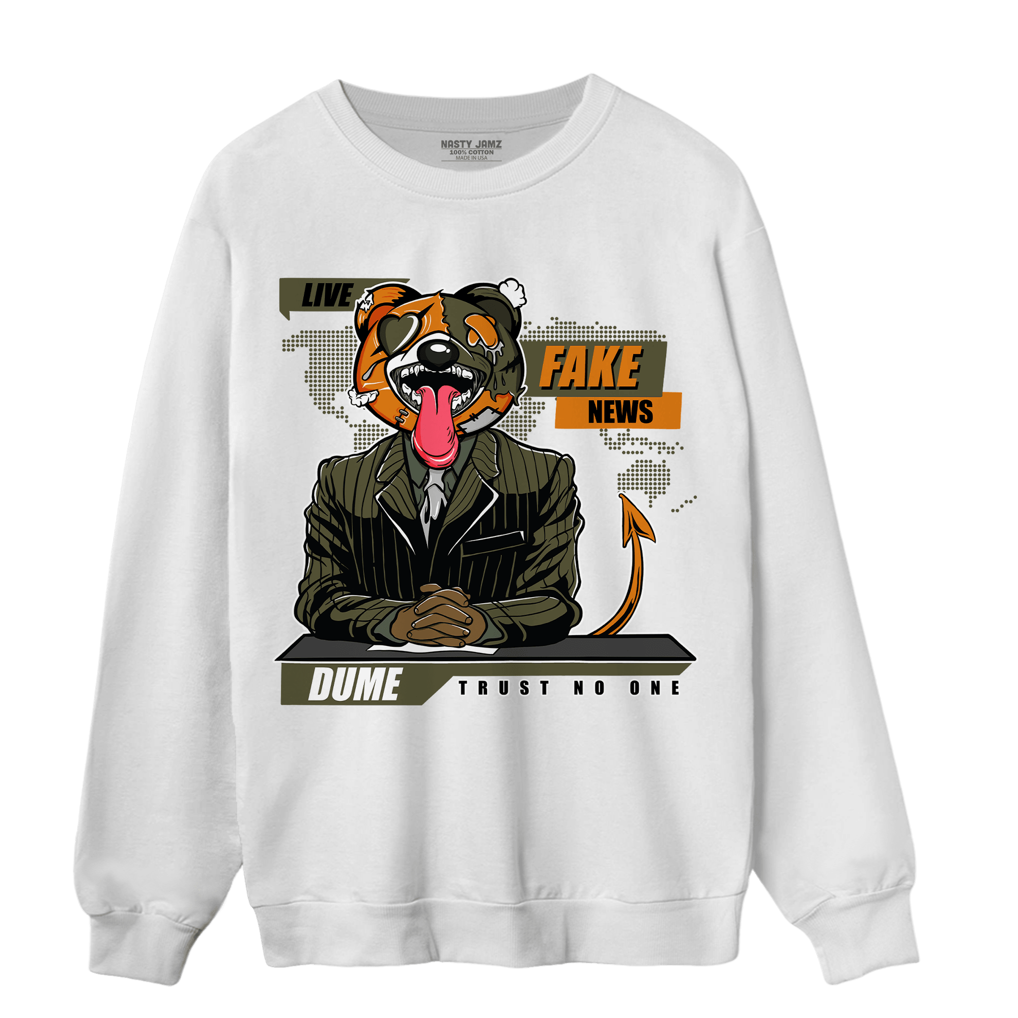 Olive 5s Sweatshirt Match News Presenter BER - NastyJamz
