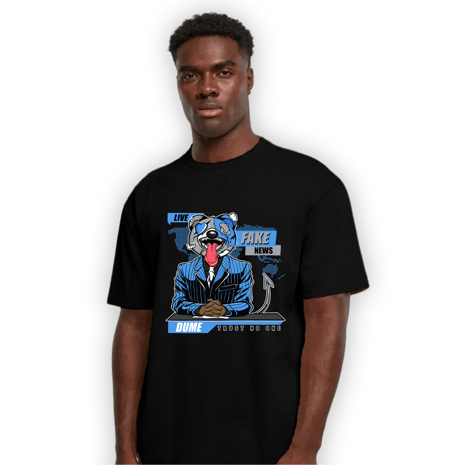 University Blue 5s T Shirt Match News Presenter BER - NastyJamz