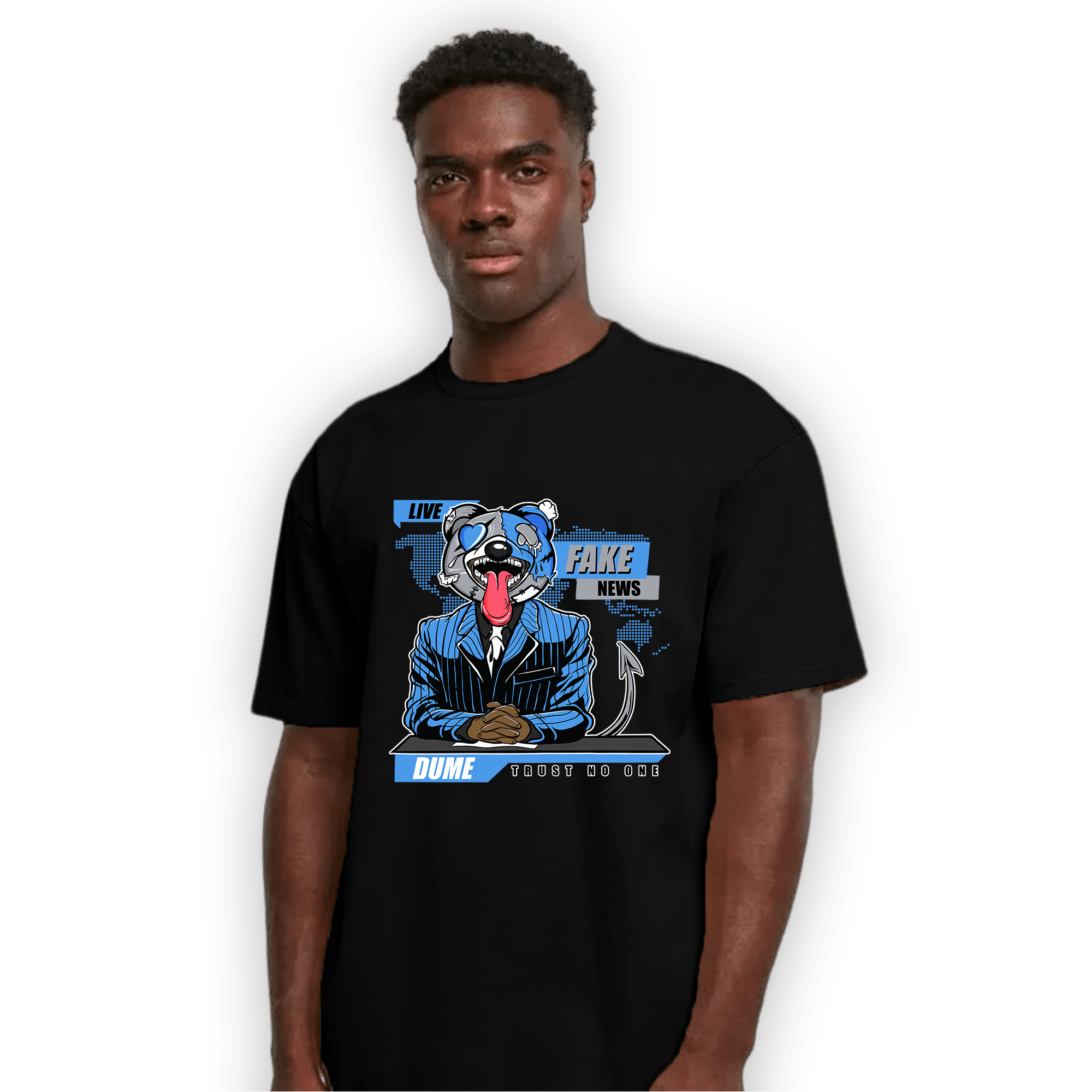 University Blue 5s T Shirt Match News Presenter BER - NastyJamz