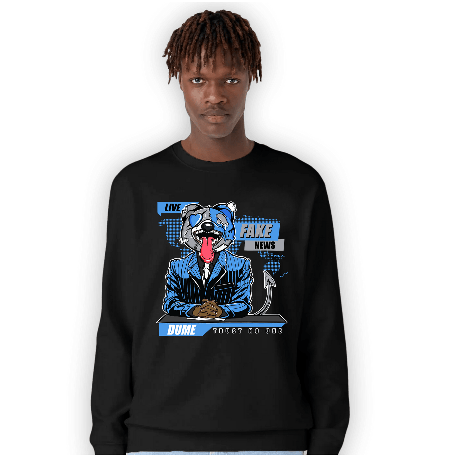 University Blue 5s Sweatshirt Match News Presenter BER - NastyJamz