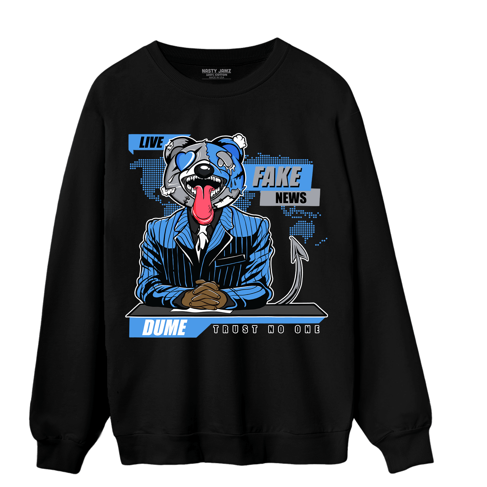 University Blue 5s Sweatshirt Match News Presenter BER - NastyJamz