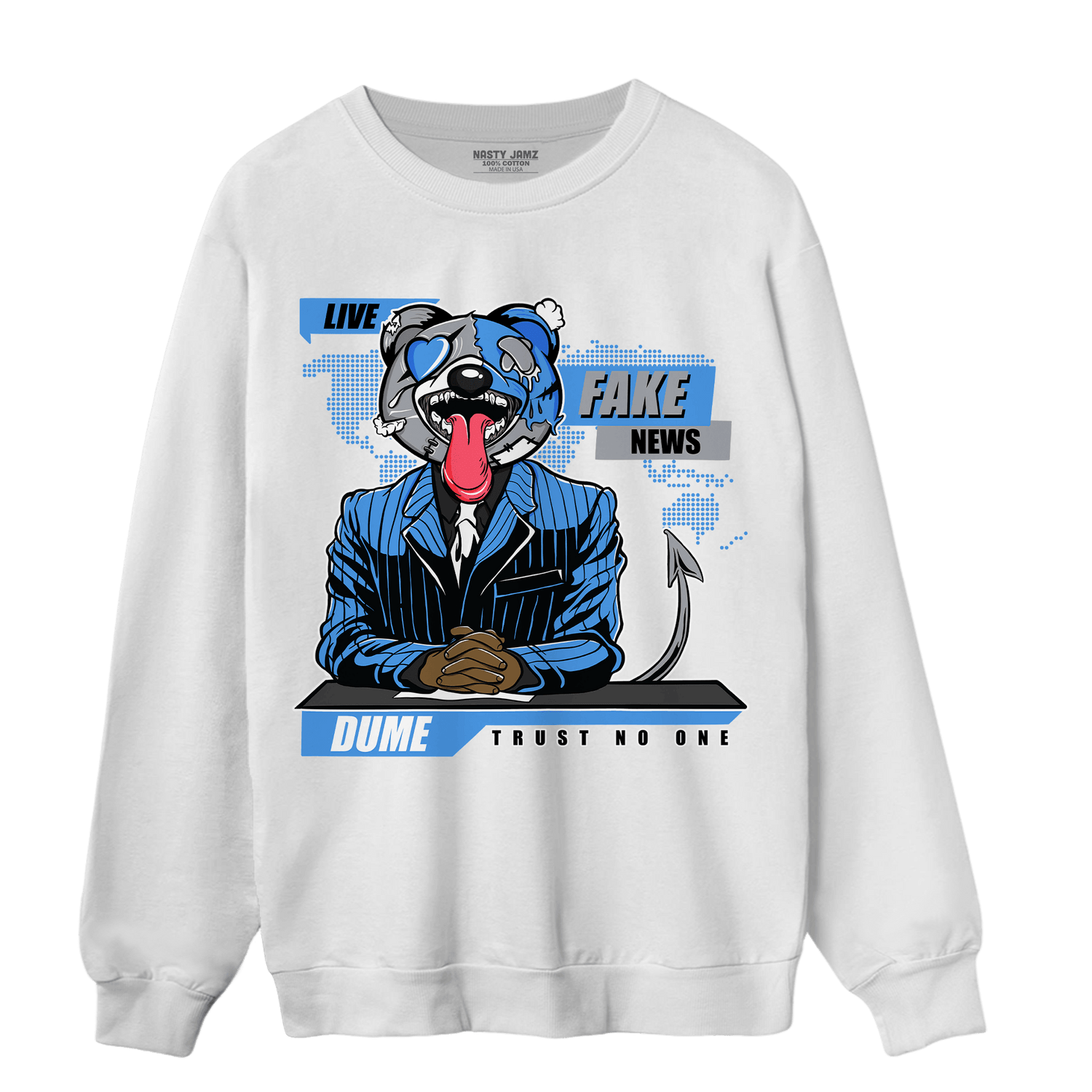 University Blue 5s Sweatshirt Match News Presenter BER - NastyJamz