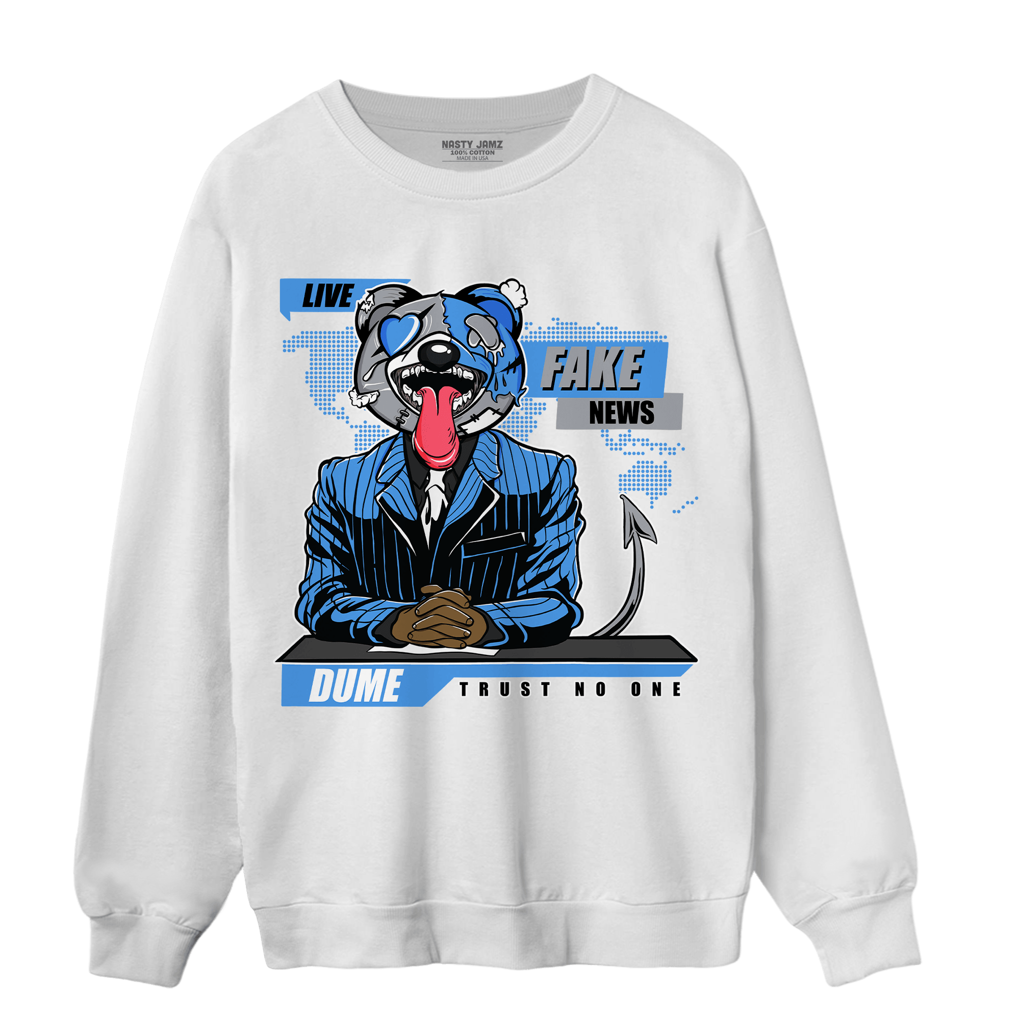 University Blue 5s Sweatshirt Match News Presenter BER - NastyJamz