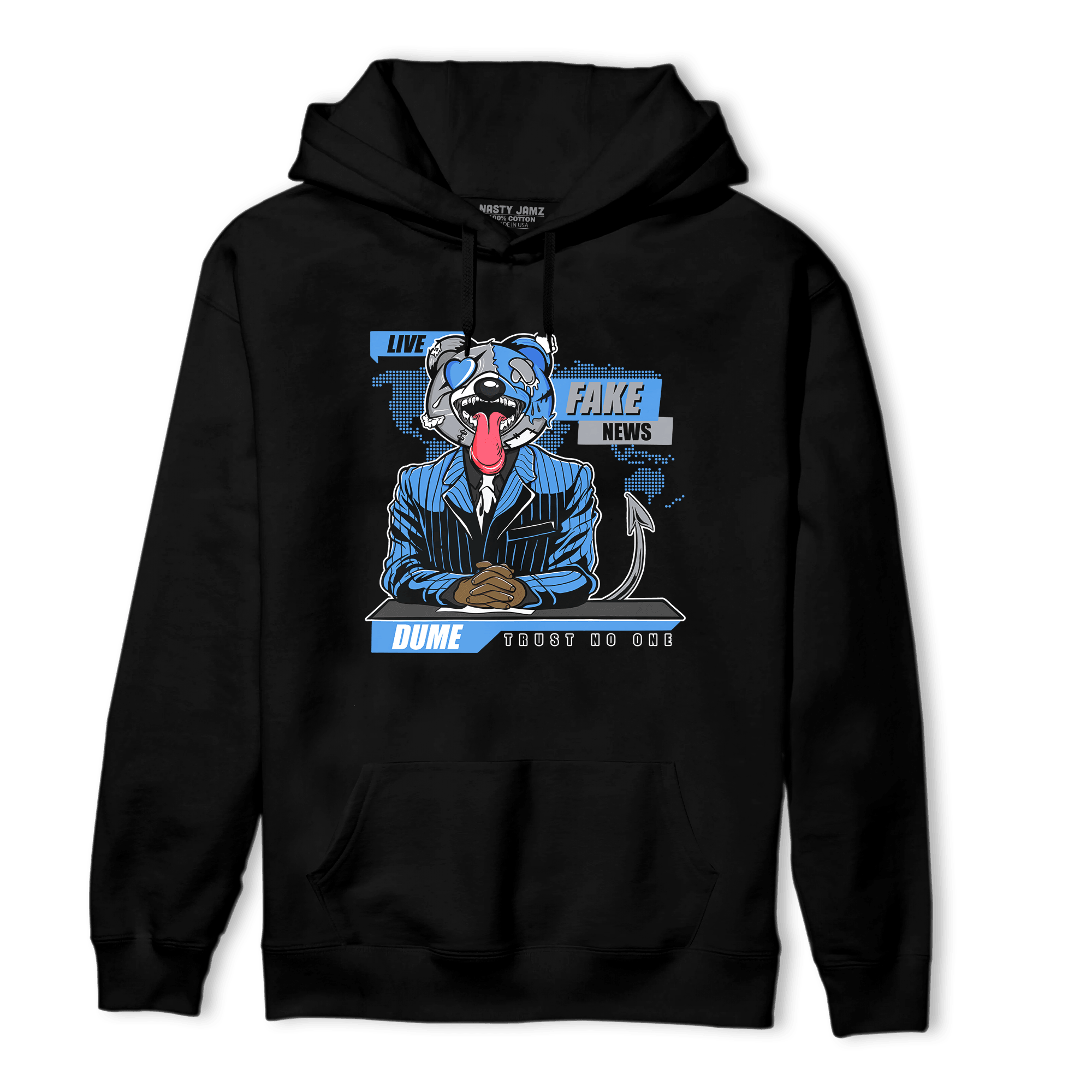 University Blue 5s Hoodie Match News Presenter BER - NastyJamz