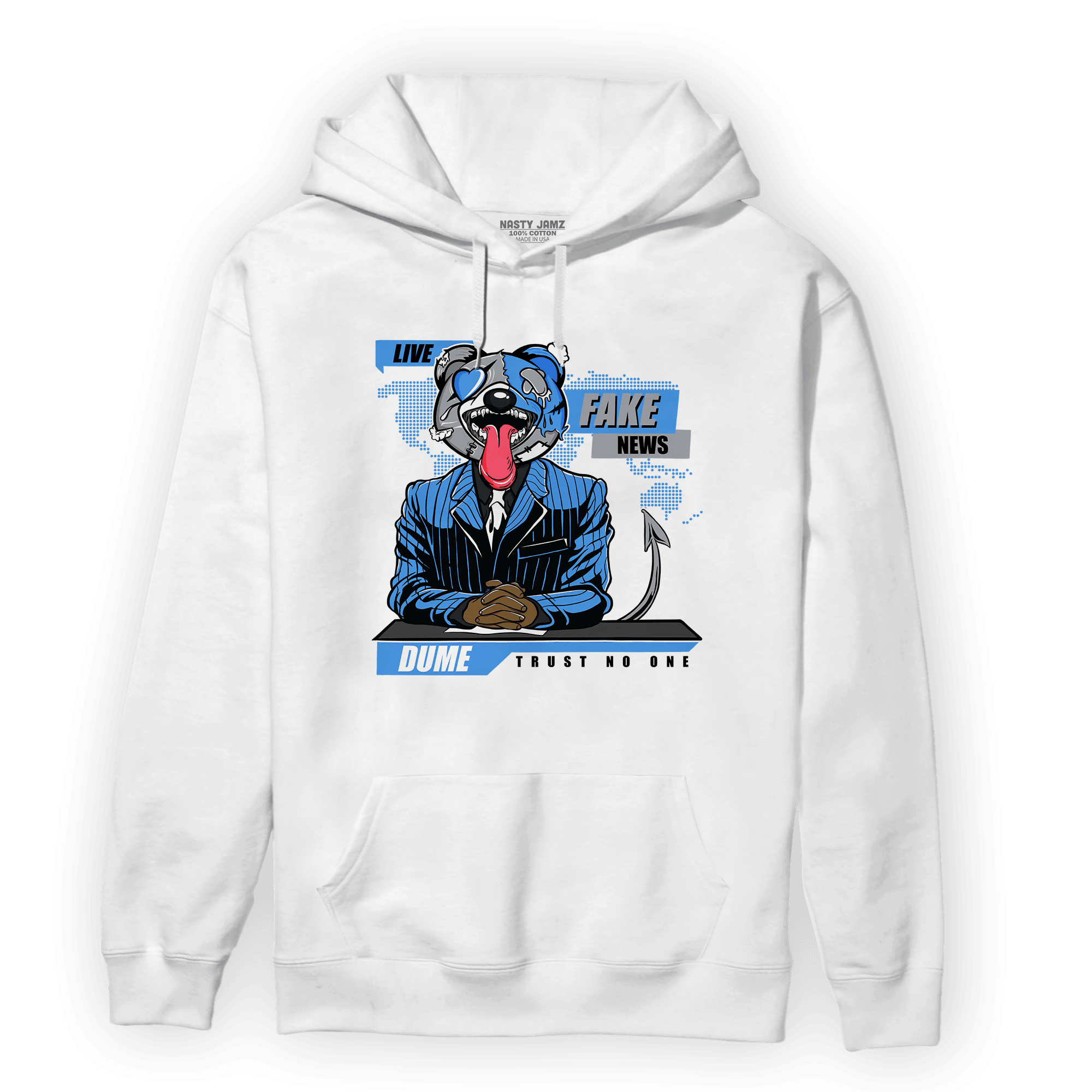 University Blue 5s Hoodie Match News Presenter BER - NastyJamz