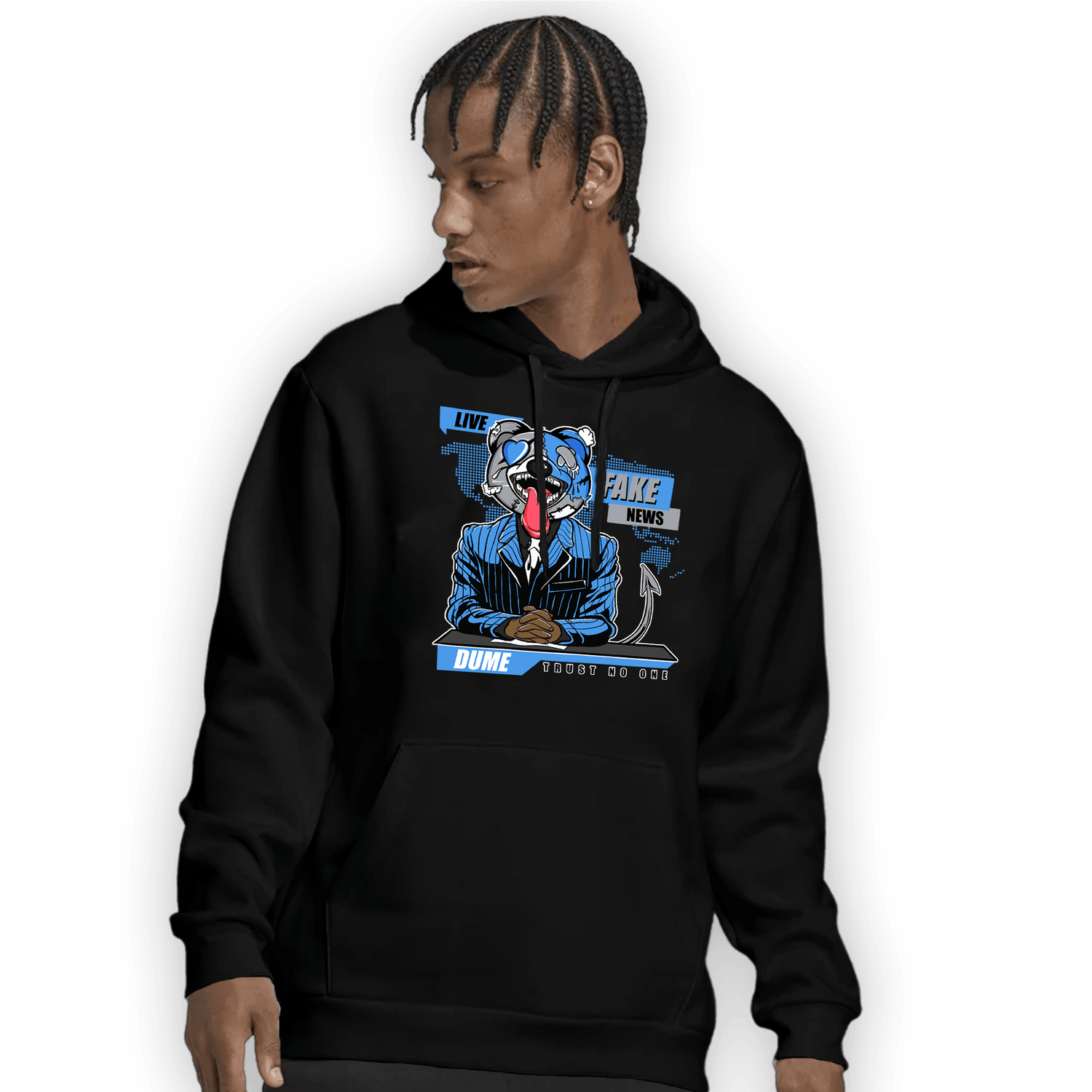 University Blue 5s Hoodie Match News Presenter BER - NastyJamz