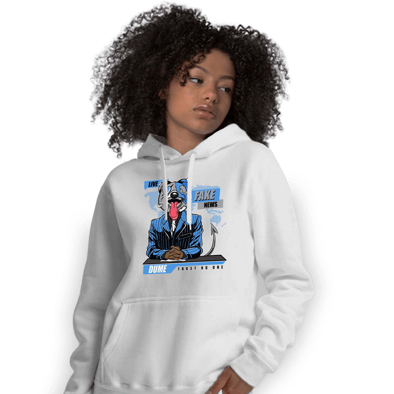 University Blue 5s Hoodie Match News Presenter BER - NastyJamz