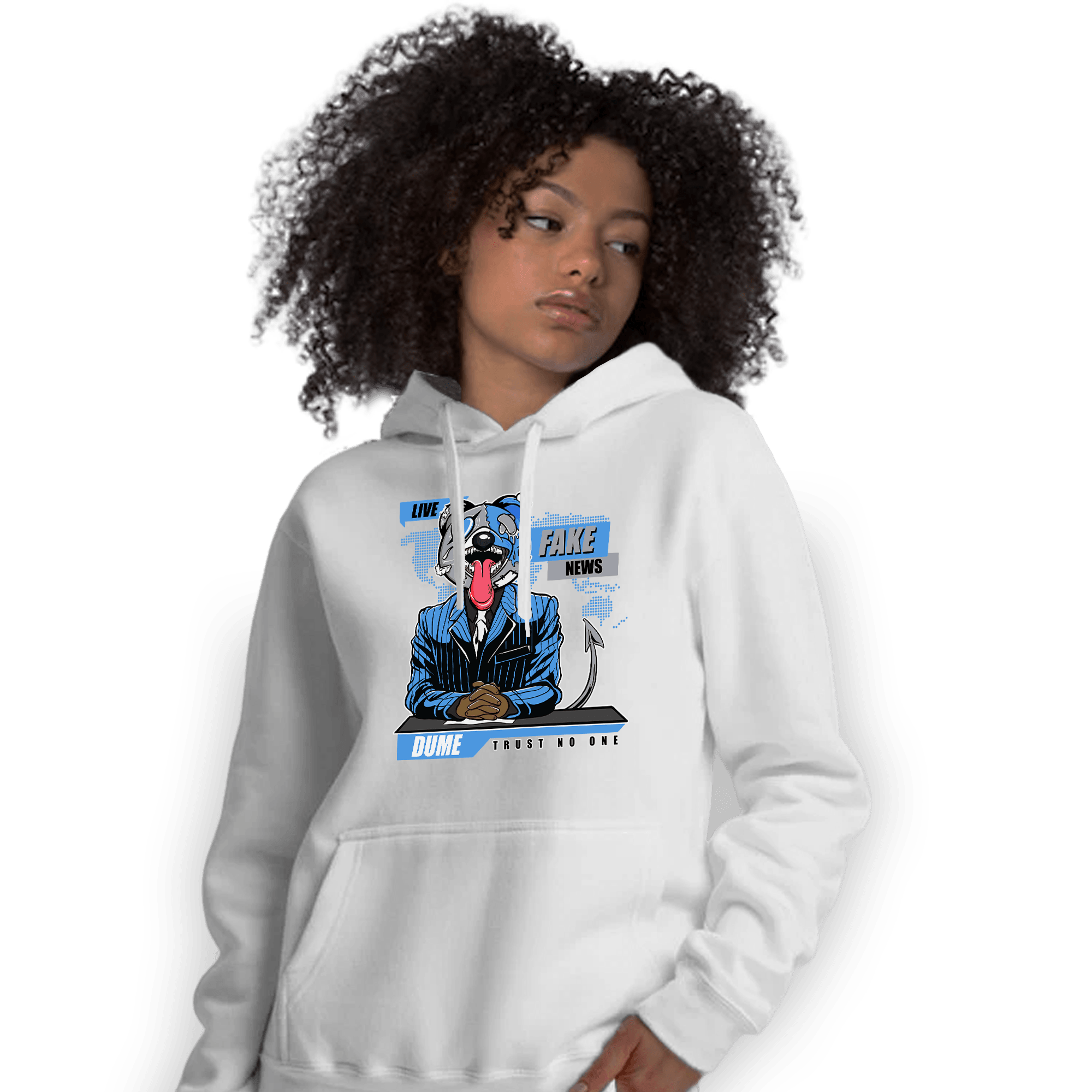 University Blue 5s Hoodie Match News Presenter BER - NastyJamz