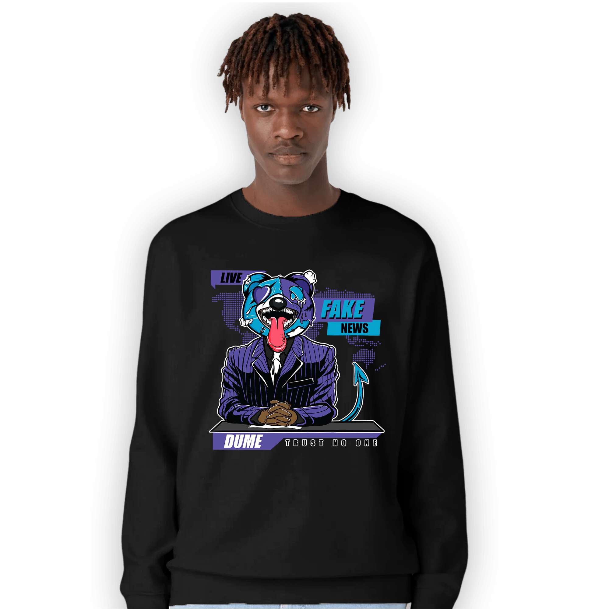 Aqua 6s Sweatshirt Match News Presenter BER - NastyJamz