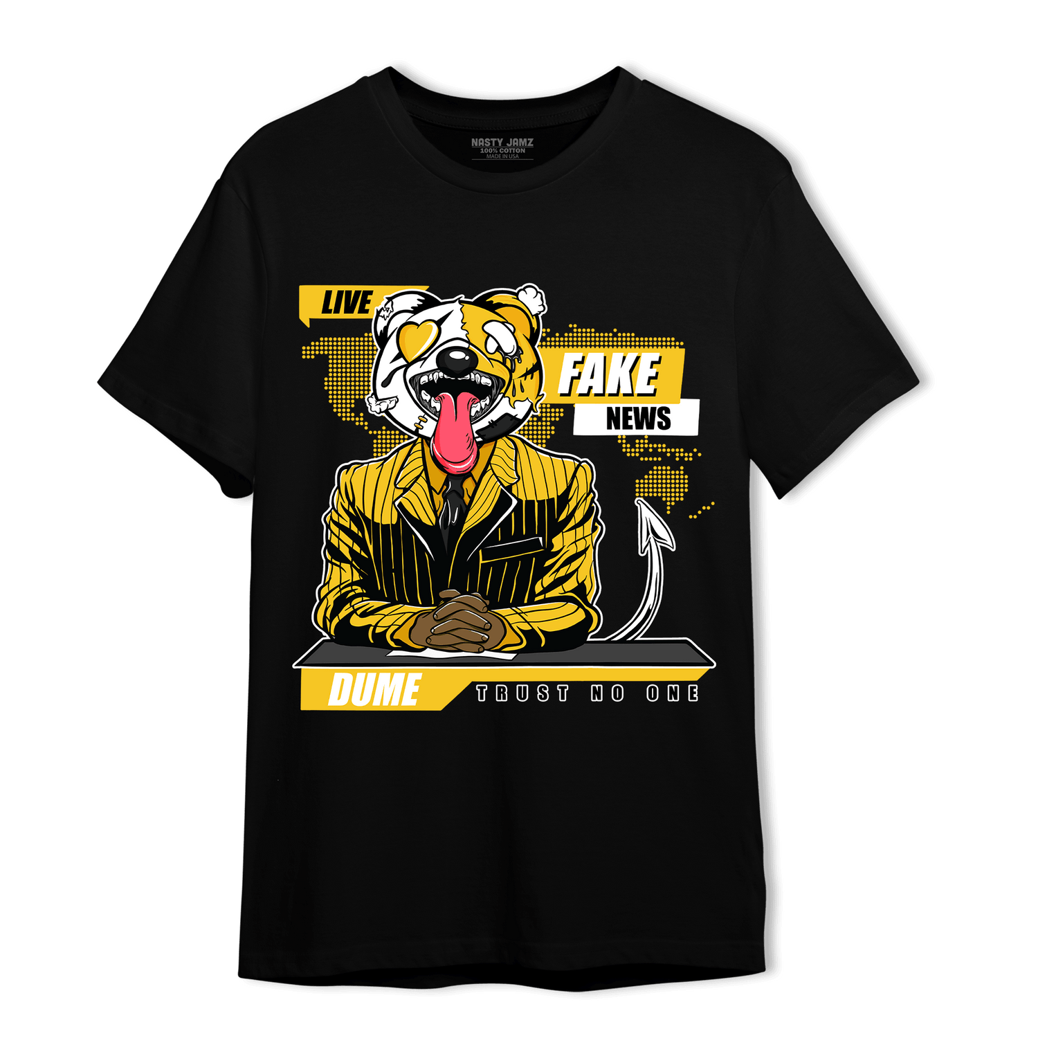 Yellow Ochre 6s T Shirt Match News Presenter BER - NastyJamz