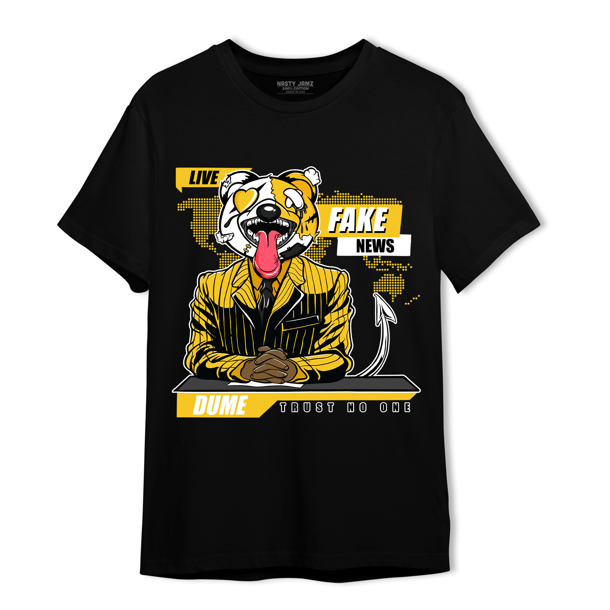 Yellow Ochre 6s T Shirt Match News Presenter BER - NastyJamz