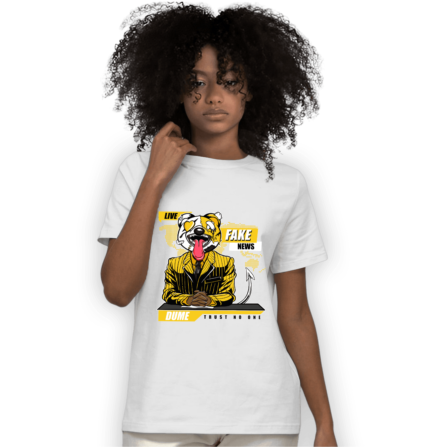 Yellow Ochre 6s T Shirt Match News Presenter BER - NastyJamz
