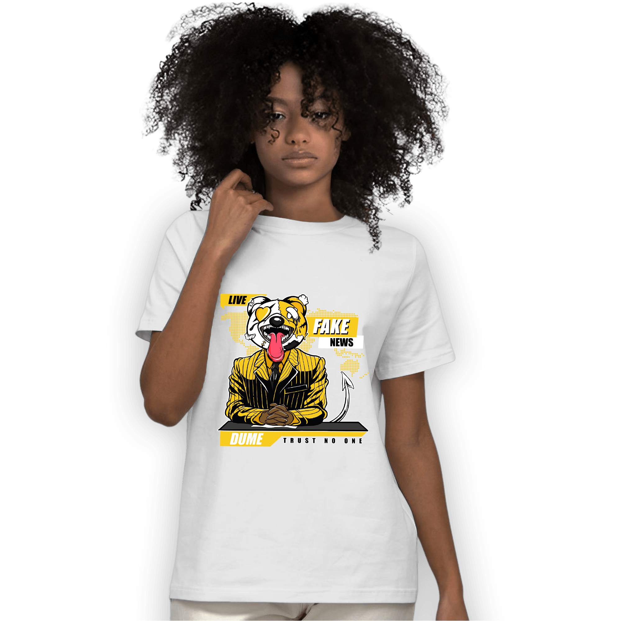 Yellow Ochre 6s T Shirt Match News Presenter BER - NastyJamz